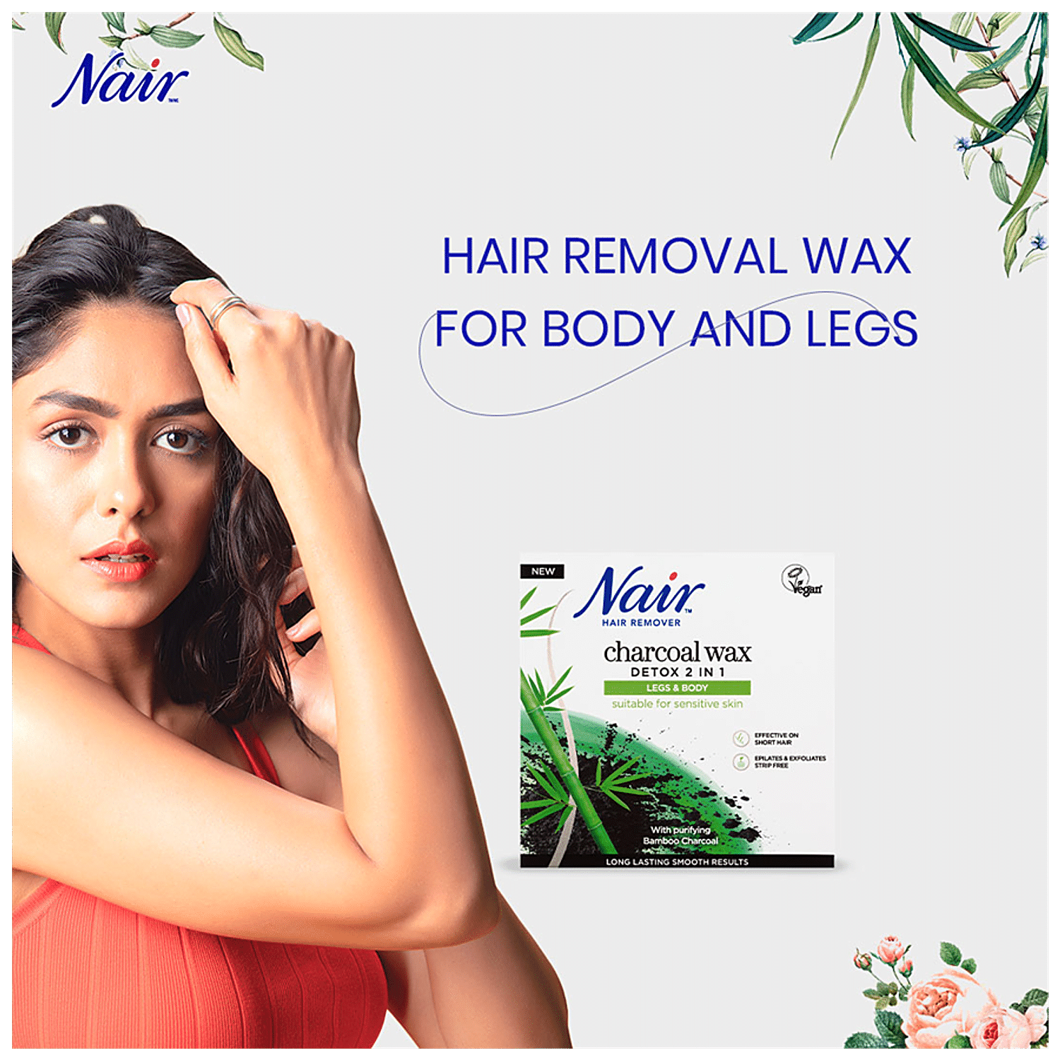 Buy Nair Hair Remover With Charcoal Wax For Legs Body Detox 2