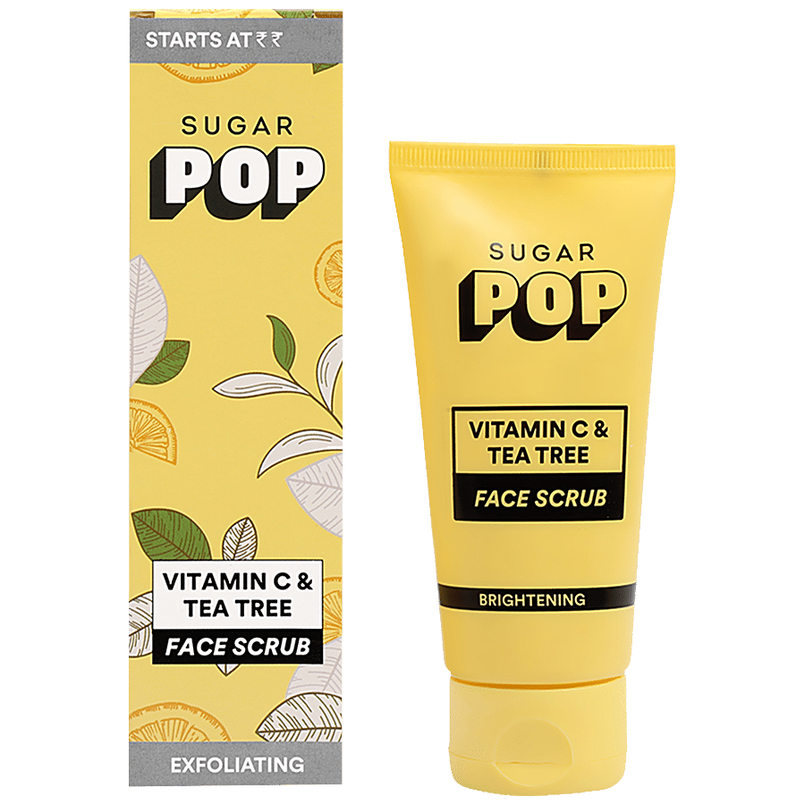 Buy SUGAR POP Vitamin C & Tea Tree Face Scrub - Exfoliating ...