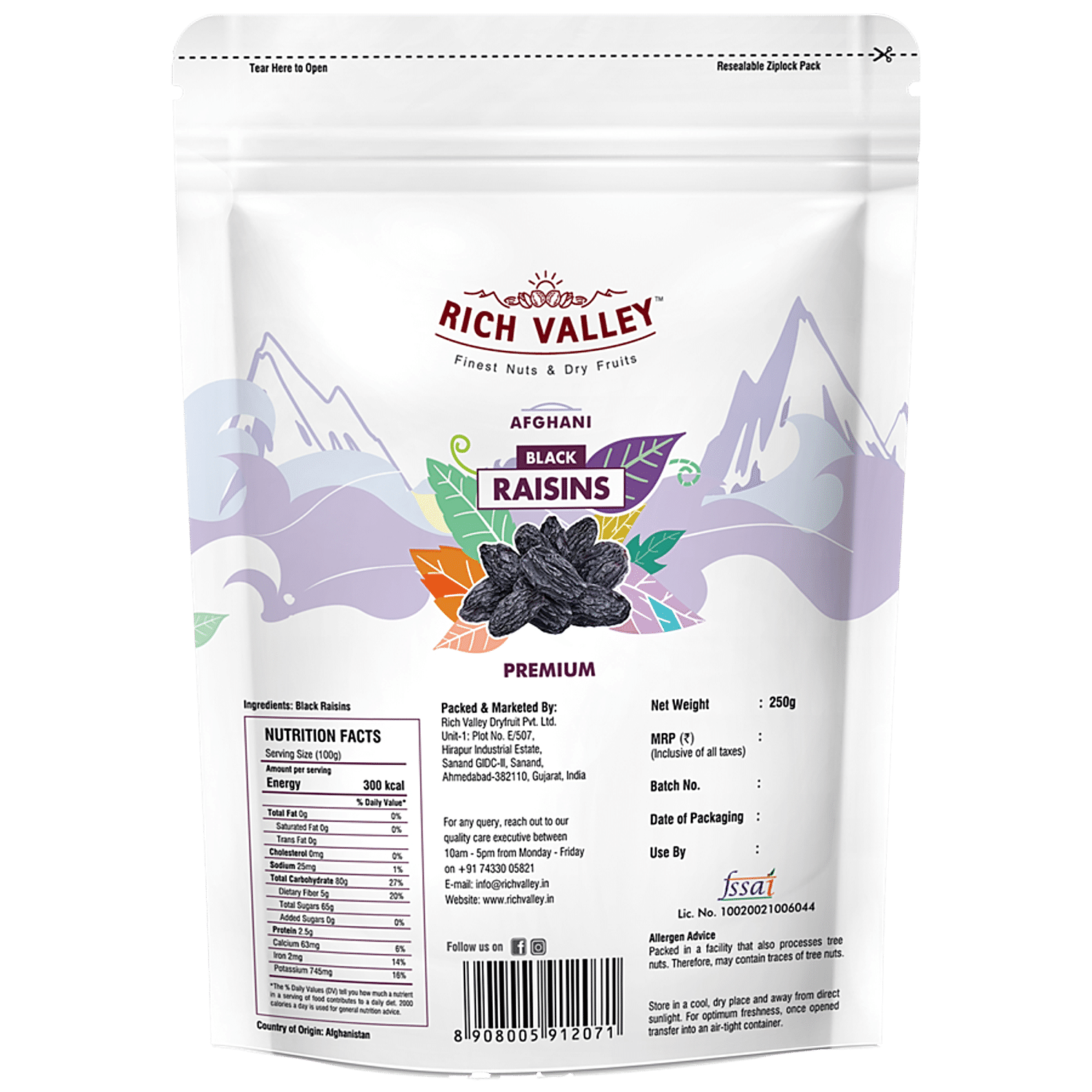 Buy Go Real Black Afghani & Chandukahni Raisins (250 gm x 2 packs