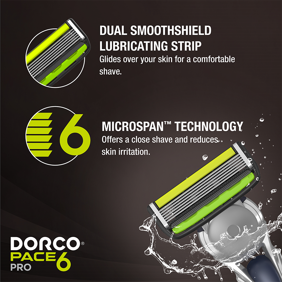 Buy DORCO Dorco Pace 6 Pro Cartridges - Dual Smooth Shield