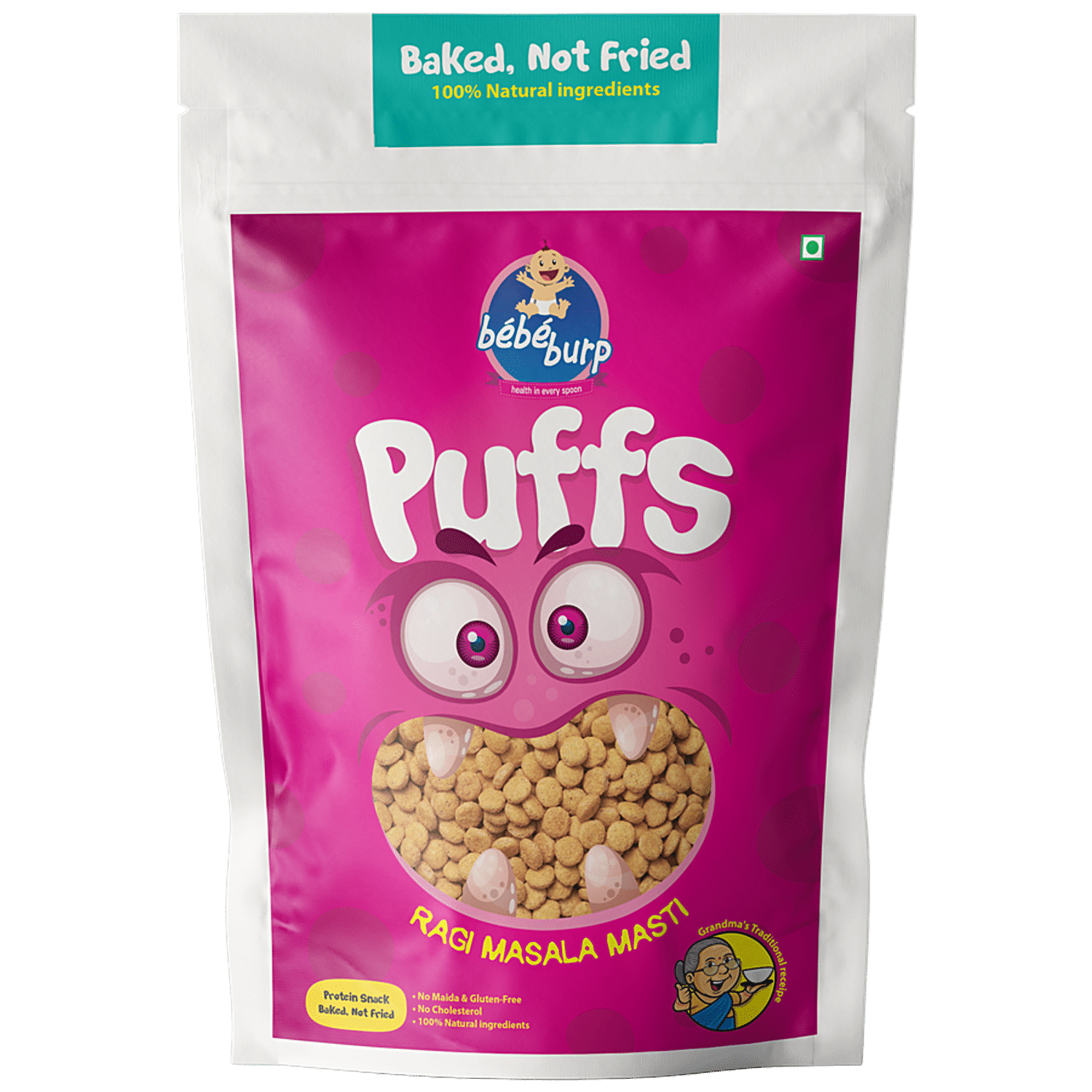 Buy bebe burp Masala Masti Puffs - Protein Snack, Baked, No Maida