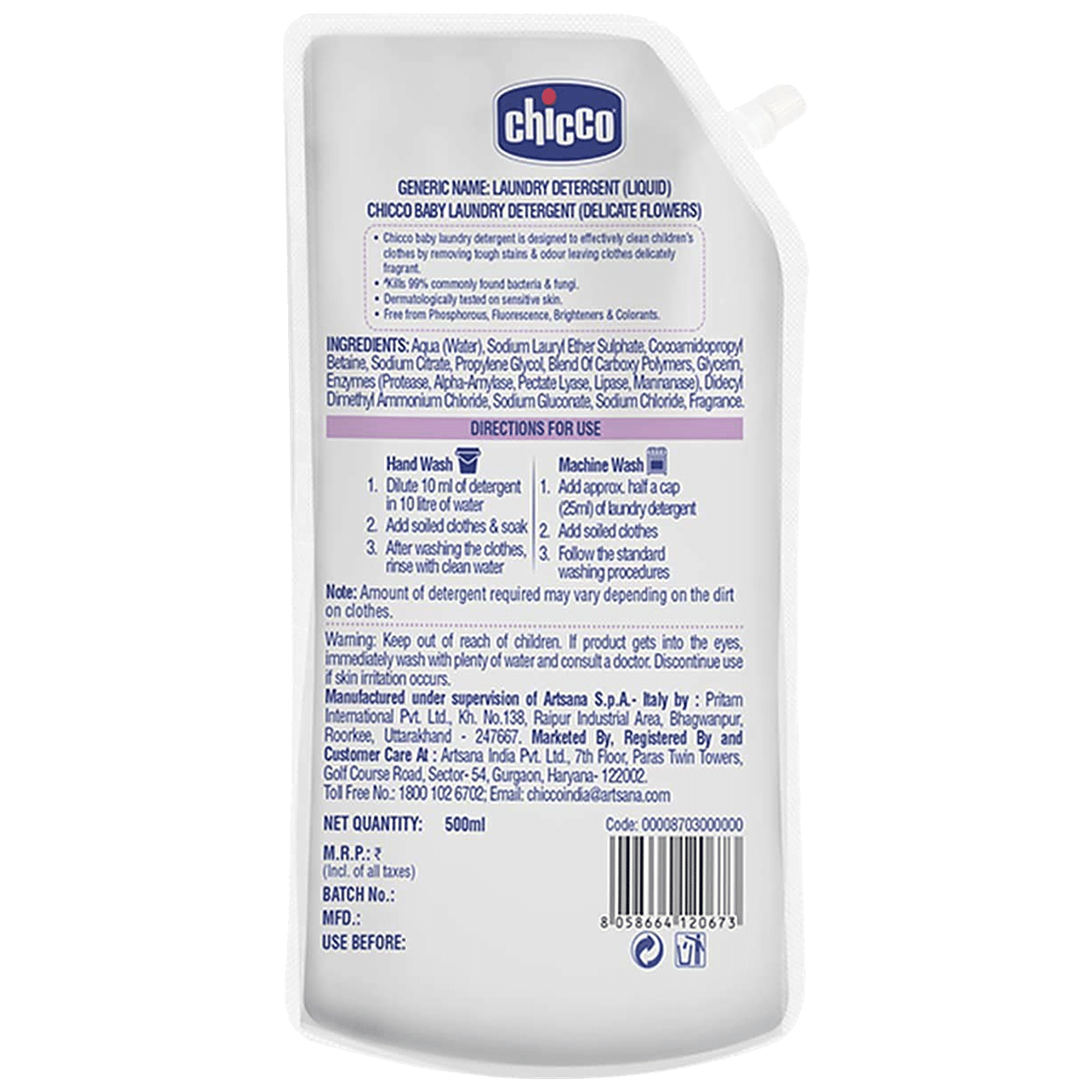 Buy Chicco Body Lotion 500 Ml Online at the Best Price of Rs 557.07 -  bigbasket