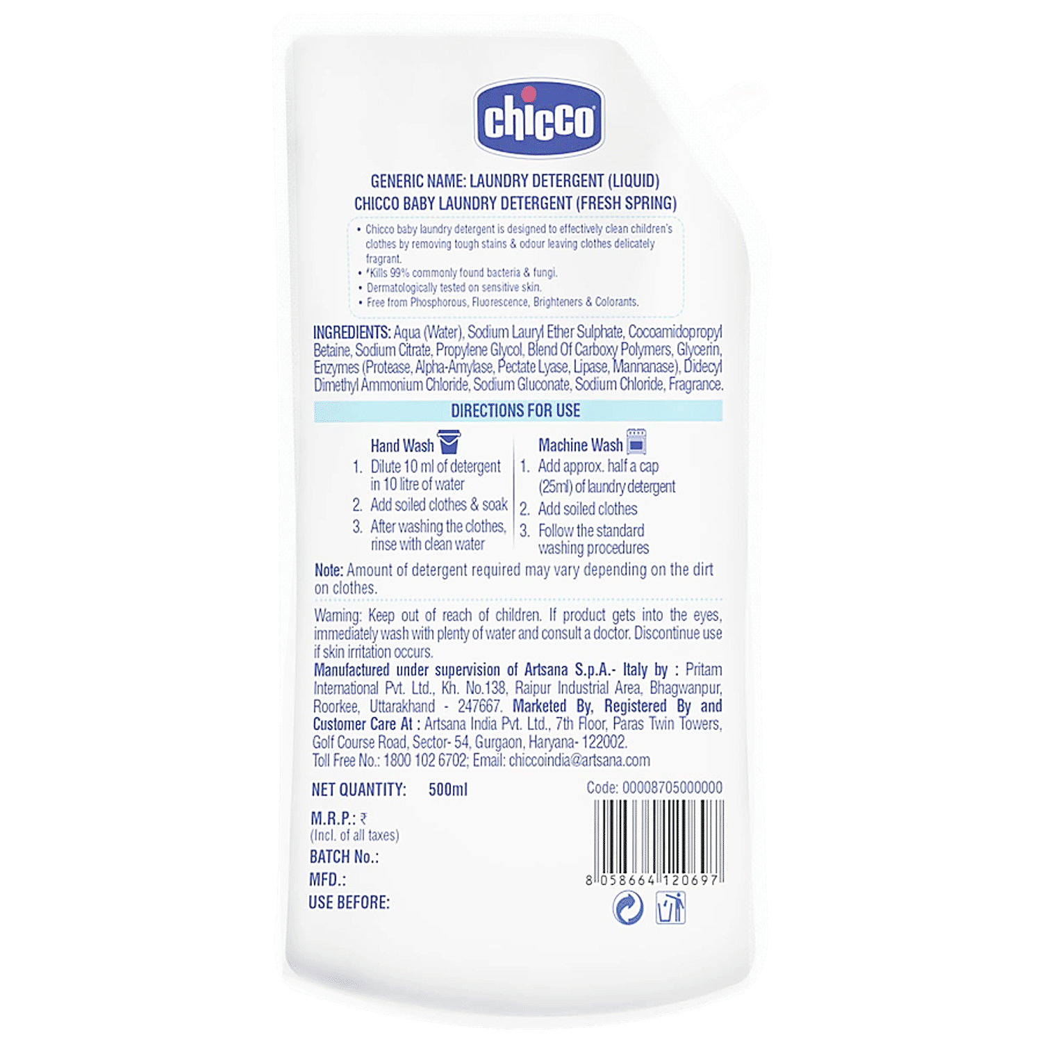 Buy Chicco Body Lotion 500 Ml Online at the Best Price of Rs 557.07 -  bigbasket