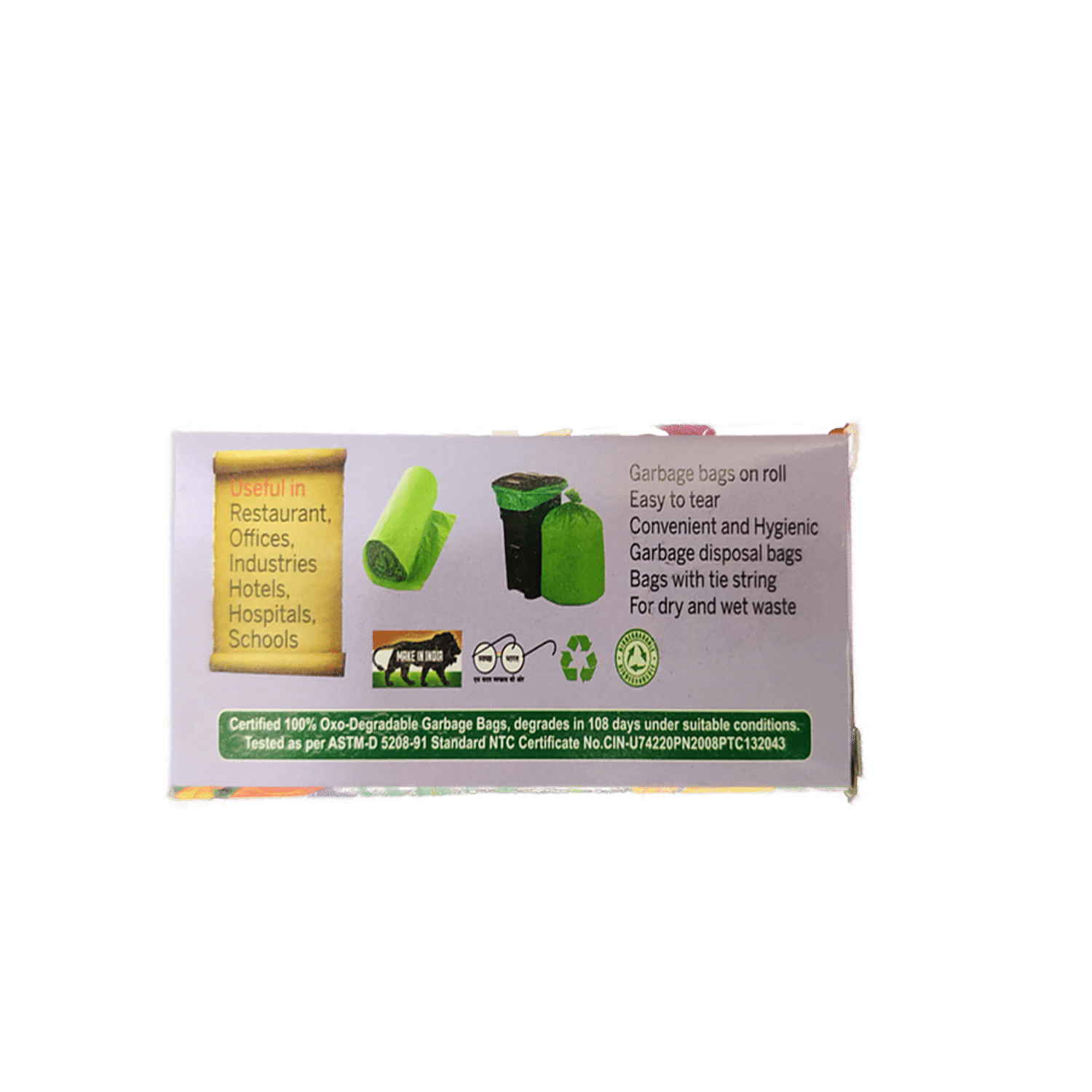 Buy Haahaa Oxo-Biodegradable Garbage Bags - Jumbo, Green, Compostable,  Twist & Tie, 60 cm x 127 cm Online at Best Price of Rs 180 - bigbasket