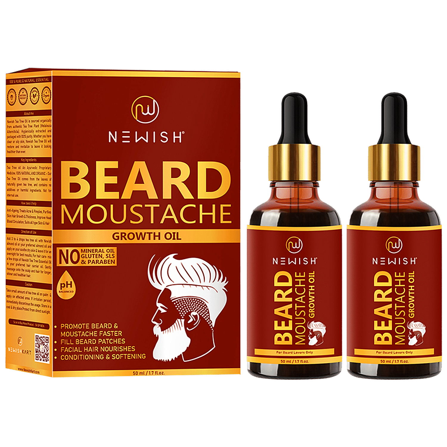 Buy Newish Beard Growth Oil - For Men Online at Best Price of Rs