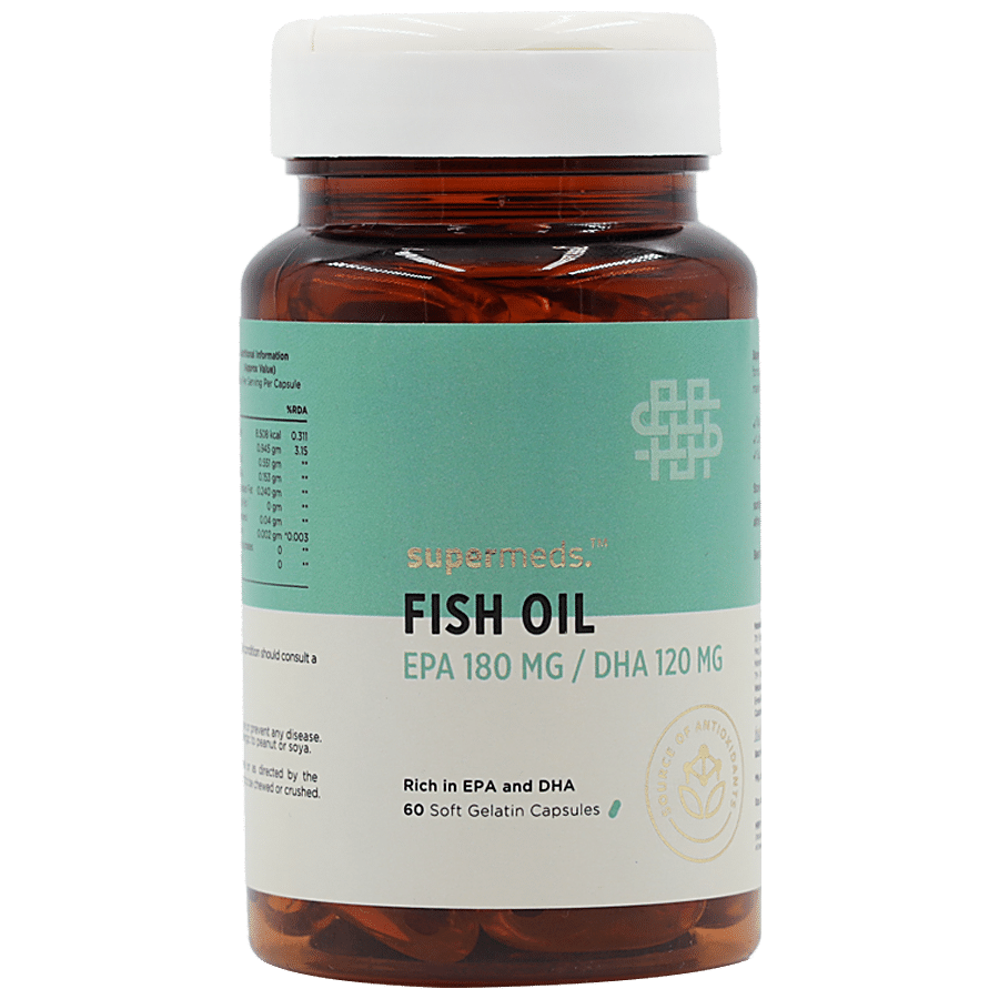 Buy Supermeds Fish Oil Gelatin Capsule - Increases Joint Flexibility &  Mobility, Supports Immune System Online at Best Price of Rs 594.15 -  bigbasket