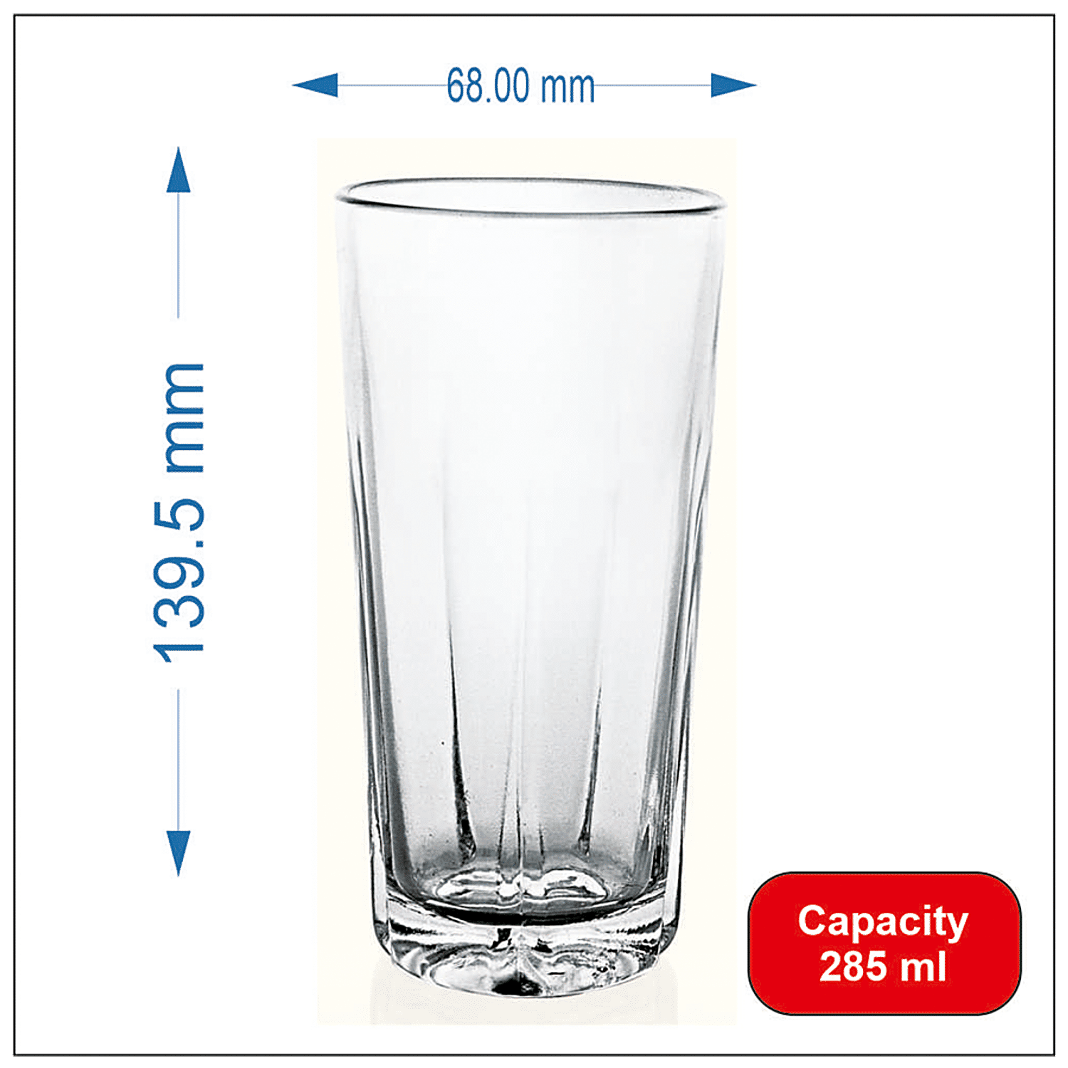 Buy Yera Glass Tumbler - Straight, With Heavy Bottom, Food Grade