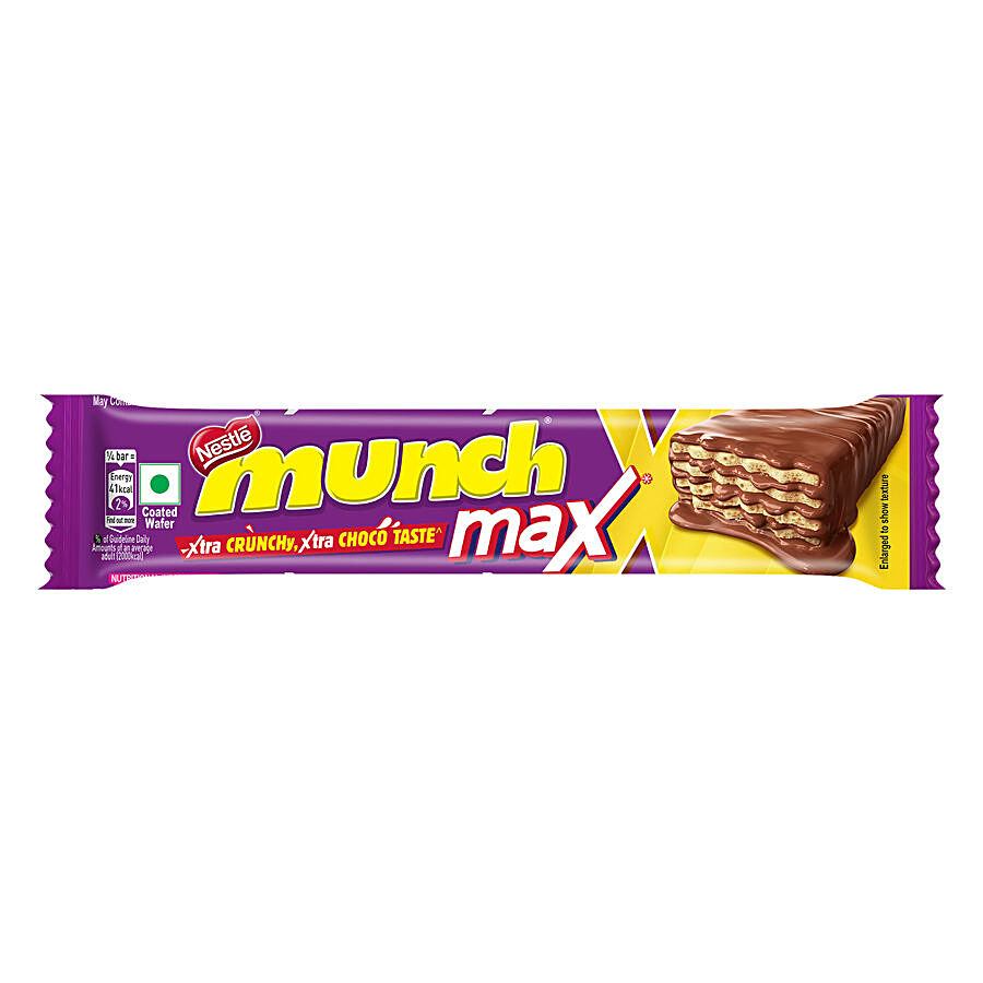 NESTLE MUNCH Max Choco Coated Crunchy Wafer, 38.5 g