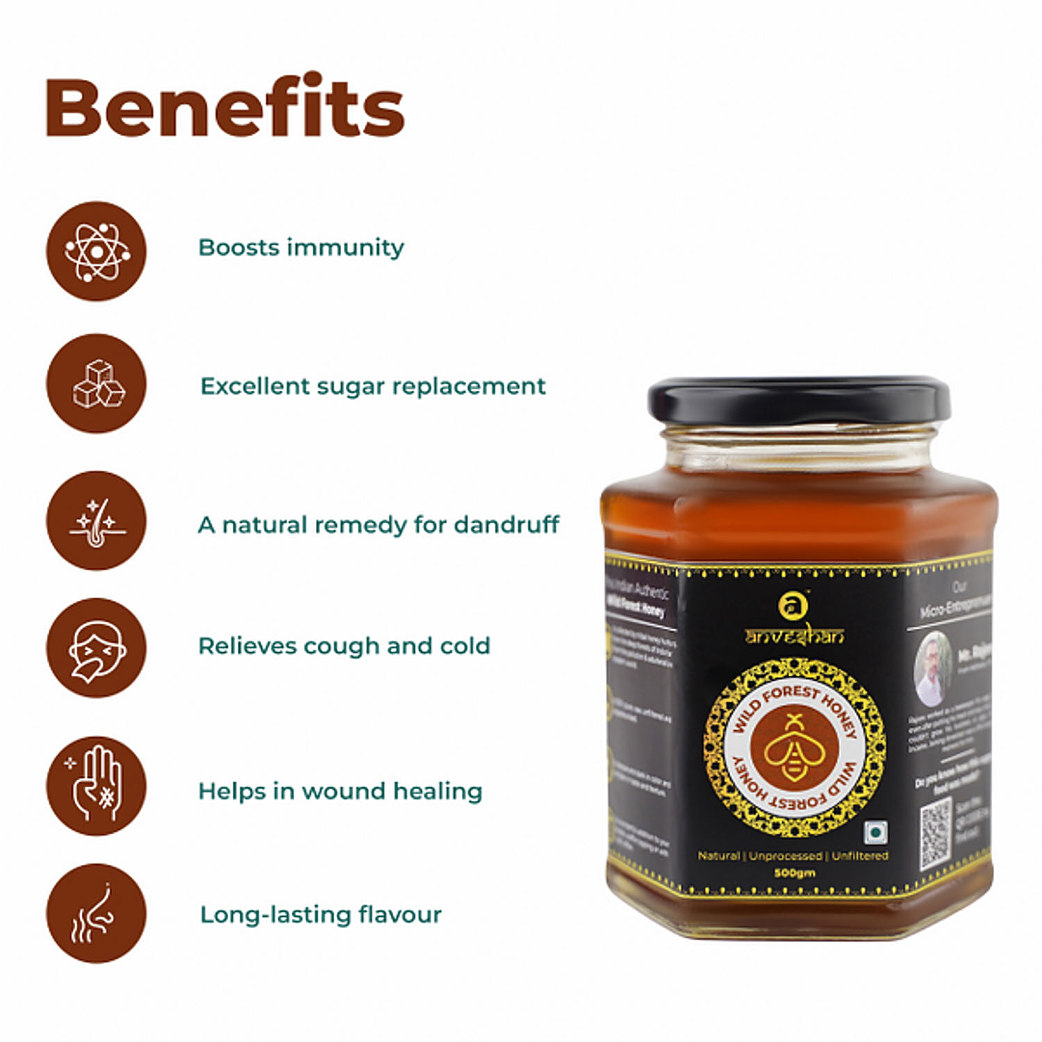 Honey and Spice South Indian Forests Wild Honey Single Origin Unblended  from the Deep Forest No Sugar