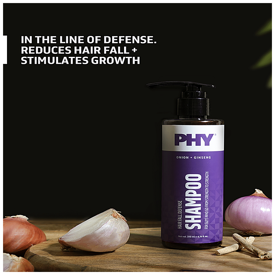 Buy Phy Hair Fall Defense Shampoo - Onion, Ginseng, Reduce Hair Loss,  Promotes Growth Online at Best Price of Rs 355.5 - bigbasket