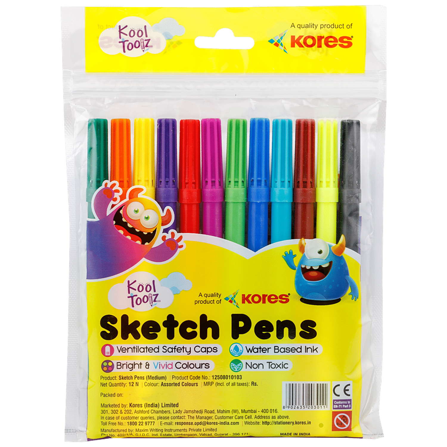 Buy Camlin Sketch Pens (12 Shades) Online at Best Prices in India