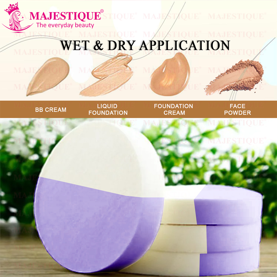 Buy MAJESTIQUE Face Sponge - Compact Powder Puff, Beauty Blender, Large  Grip Area, For Makeup Online at Best Price of Rs 115.84 - bigbasket