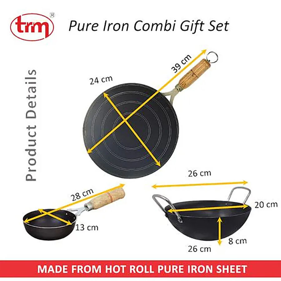 Cast Iron Roti Tawa Double Handled Cast Iron Crepe Pan For - Temu
