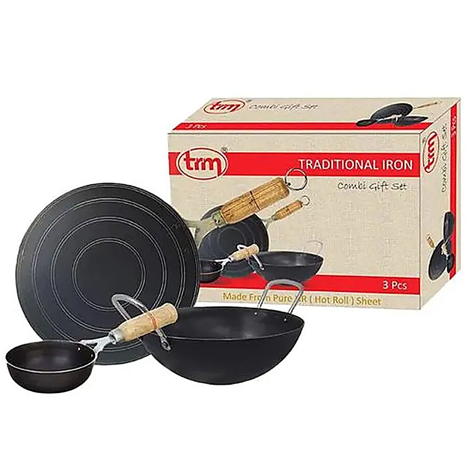 CASTrong Cast Iron Cookware Set:Free ₹400 Tadka Pan+Tawa+Kadai+Fry Pan,  Kitchen set for Home, Pre-seasoned,100% Pure,Toxin-free