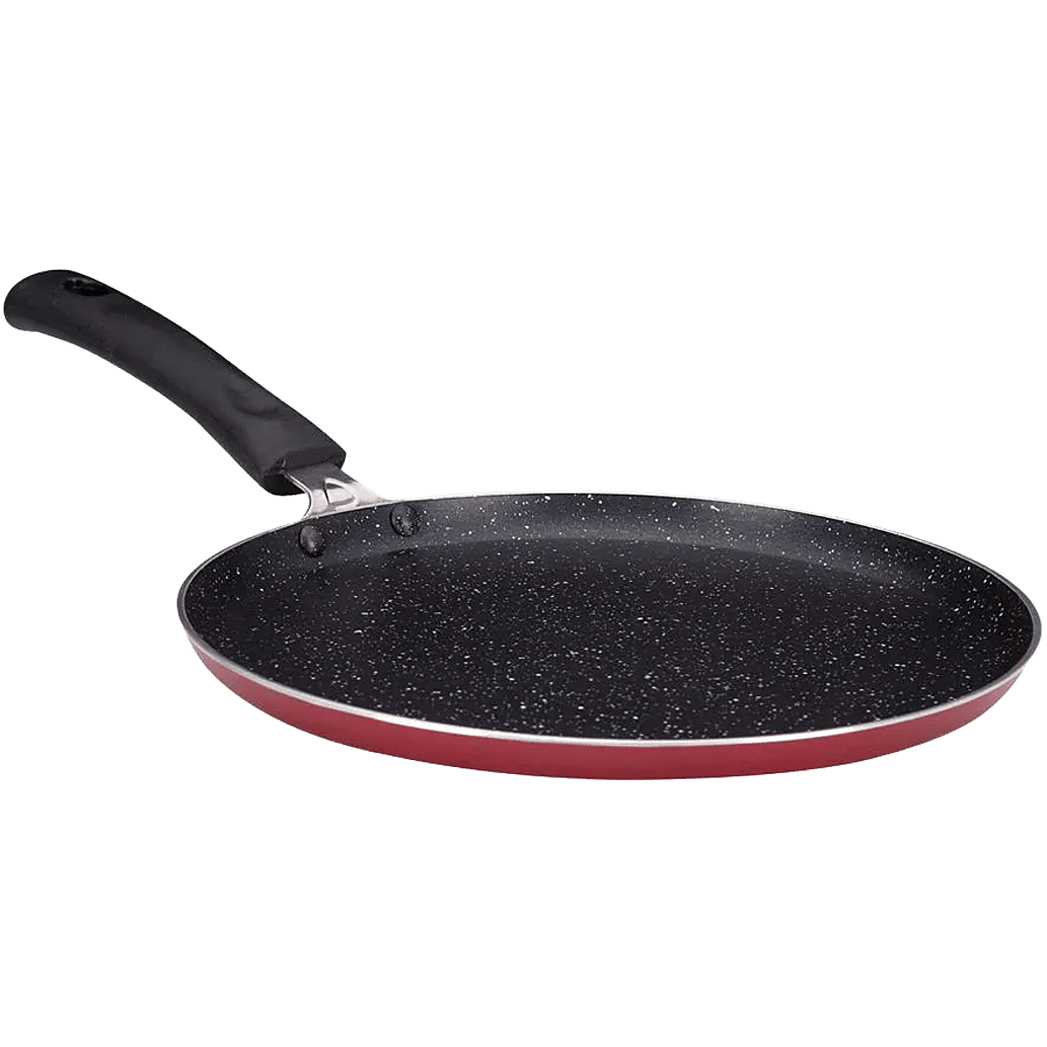 Black and Red Aluminium Non Stick Dosa Tawa, For Home, Size: 26mm