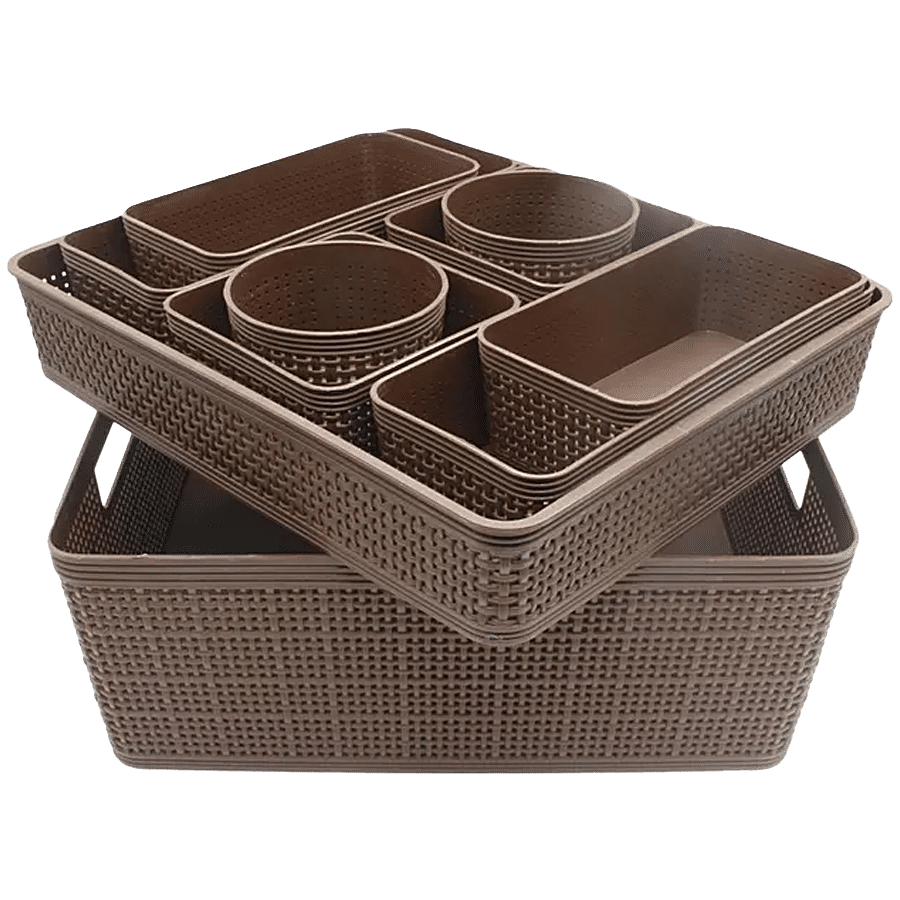 Buy Jaycee Premium Tray - Plastic, Storage Box, For Multipurpose Use,  Chocolate Brown Online at Best Price of Rs 449 - bigbasket