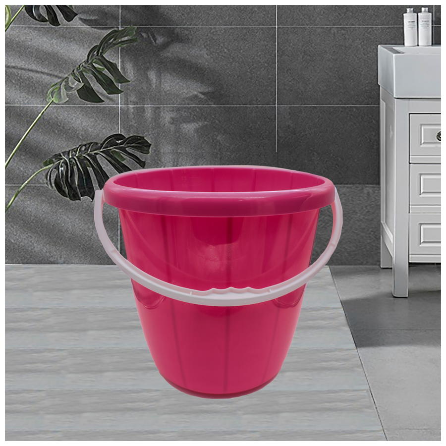 Buy Princeware Plastic Bucket - For Bathing/Cleaning, With Handle, Frosty  Pink Online at Best Price of Rs 59 - bigbasket