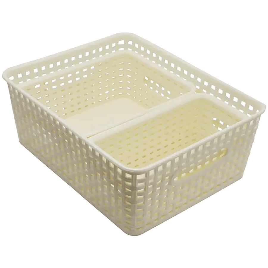 Buy Jaycee Premium Tray - Plastic, Storage Organiser, For Multipurpose Use,  Ivory Online at Best Price of Rs 229 - bigbasket