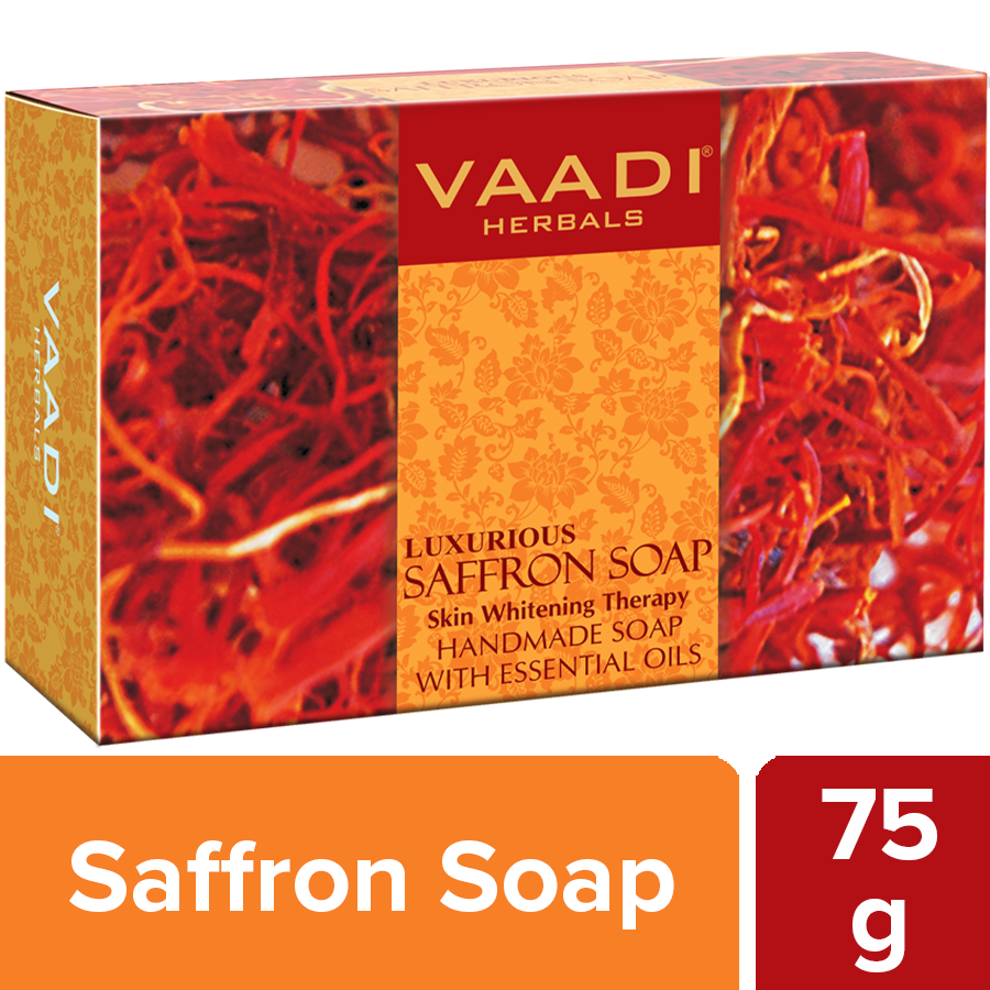 Vaadi Herbals Luxurious Saffron Soap Handmade Skin Whitening Therapy 75 g