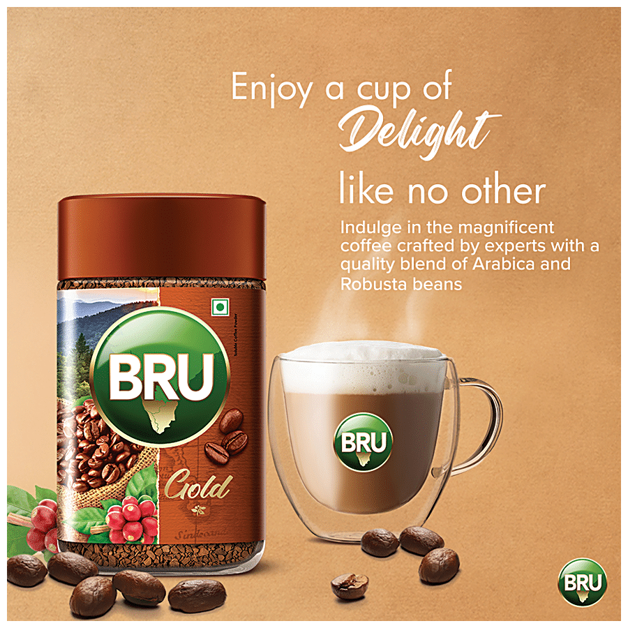 Buy BRU Gold Premium Freeze Dried Coffee - 100% Pure, Strong, Intense  Aromatic Online at Best Price of Rs 416 - bigbasket
