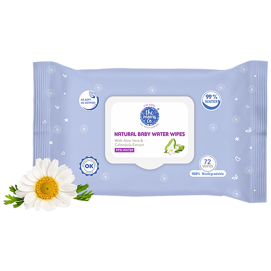 Buy The Moms Co Natural Baby Water Wipes - Aloe Vera & Calendula, Prevents  Rashes, Nourishes Skin Online at Best Price of Rs 249 - bigbasket