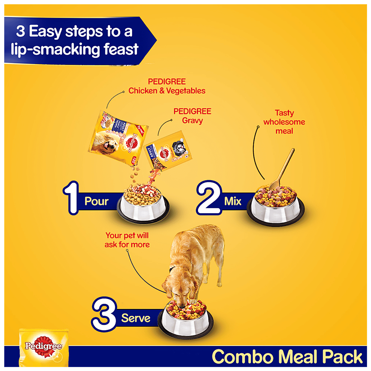 Pedigree combo 2025 meal pack