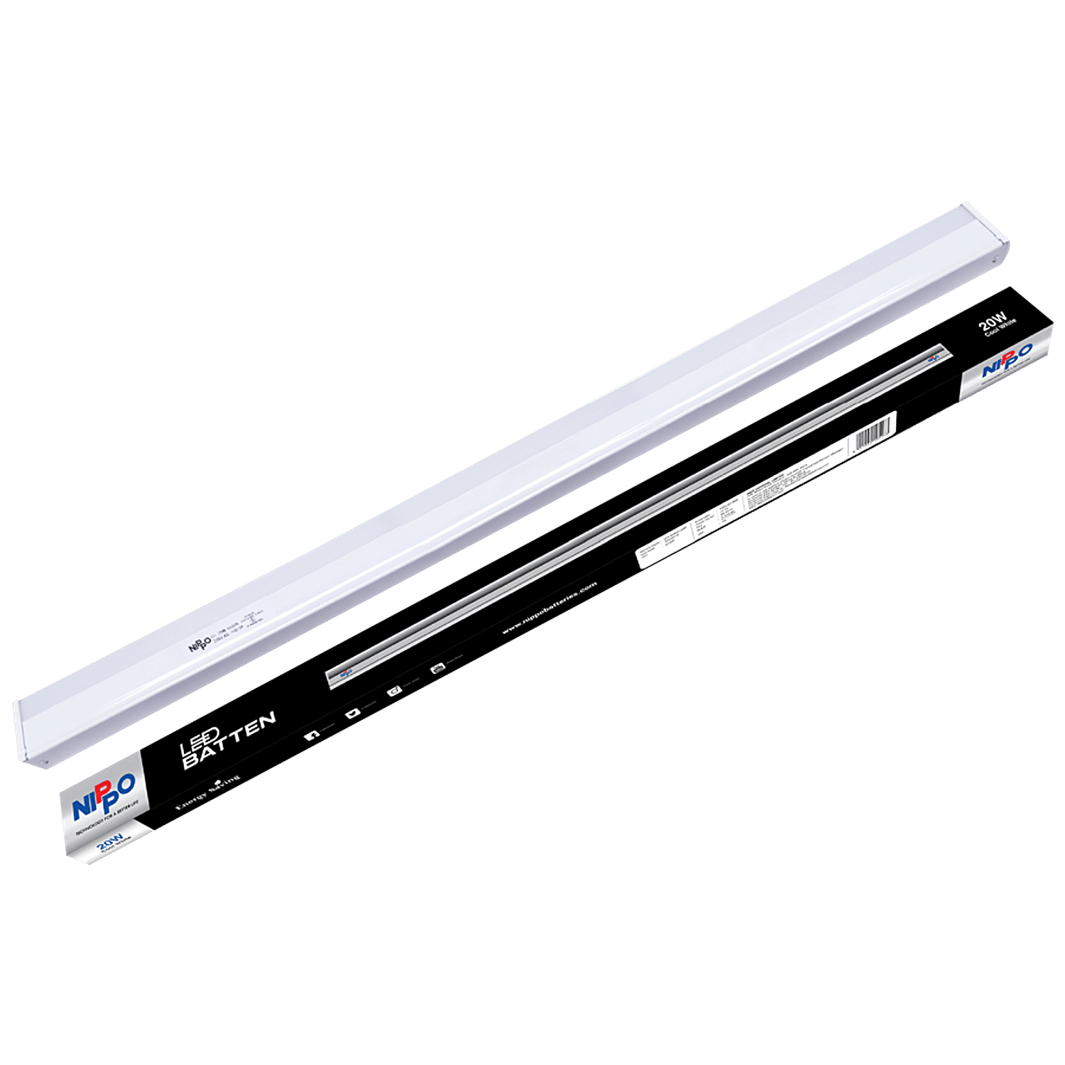 Buy Nippo LED Batten 4 feet 20W Cool Day Light High Energy