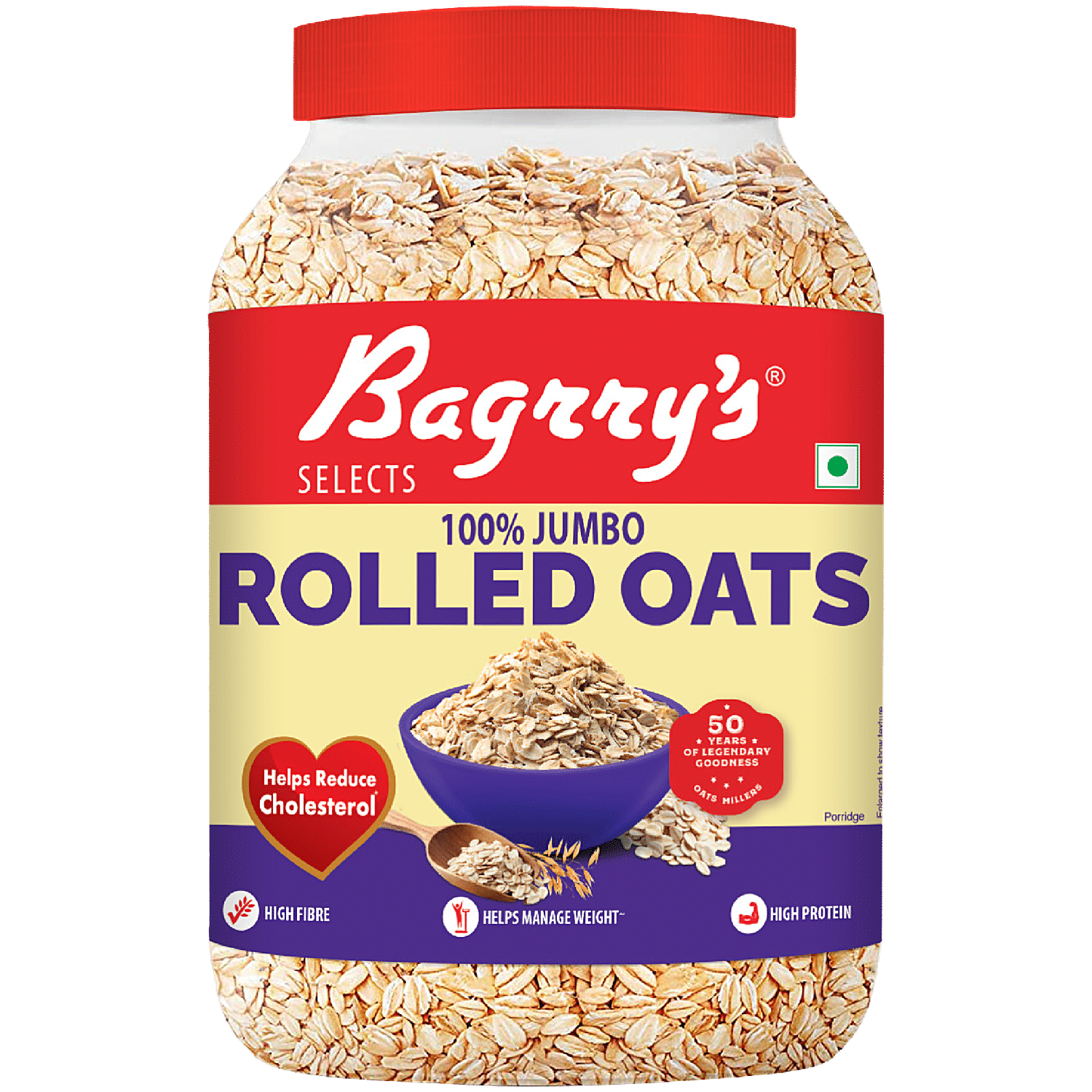 Yogabar 100% Rolled Oats, Pouch and Jar