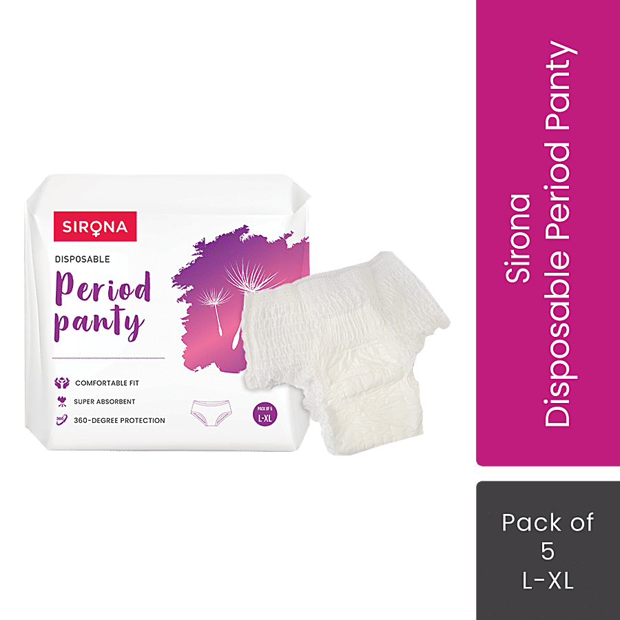 Sirona Reusable Period Panties for Women (L Size) for 360 Degree