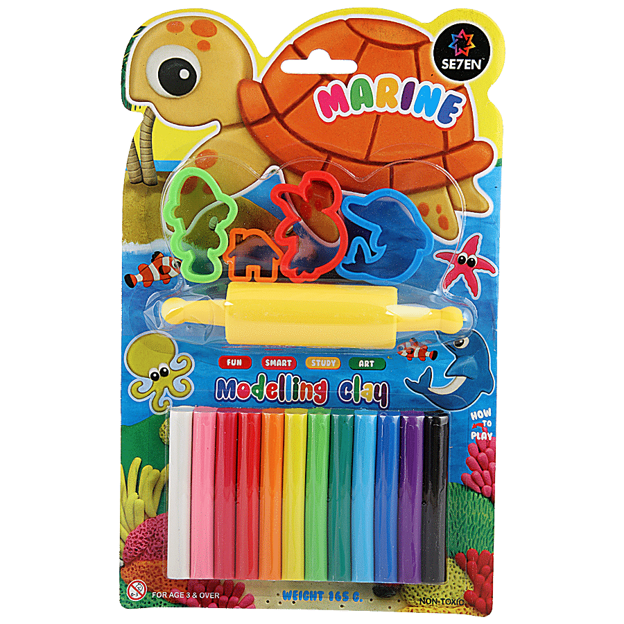 Colors Air Dry Clay Soft Modeling Clay for Kids with Tools Fishing