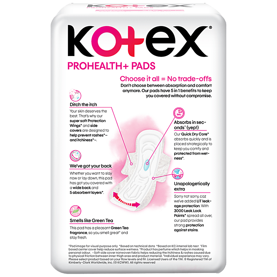 Buy KOTEX PROHEALTH+ ULTRA THIN SANITARY PADS FOR WOMEN - XL+ SIZE (14  NAPKINS) Online & Get Upto 60% OFF at PharmEasy