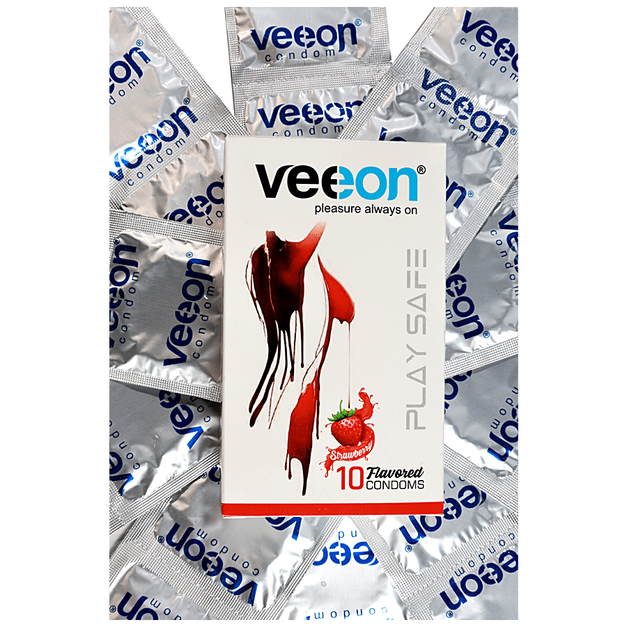 Buy VEEON Play Safe Flavored Condoms - Strawberry Online at Best Price of  Rs 100 - bigbasket