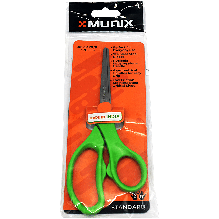 Munix Scissor - Ergonomic Handle, Comfortable Grip, AS-5170/P, 178 mm, 1 pc
