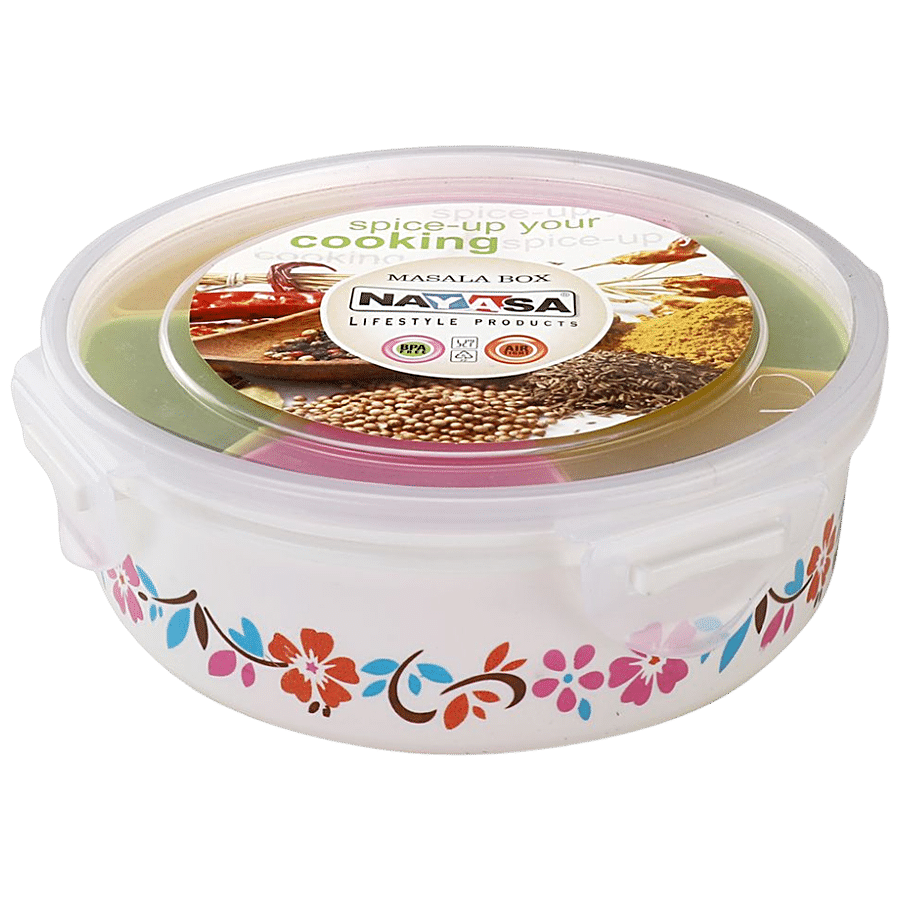 Buy Nayasa Masala Spice Box Plain 7 Section Containers - With 7