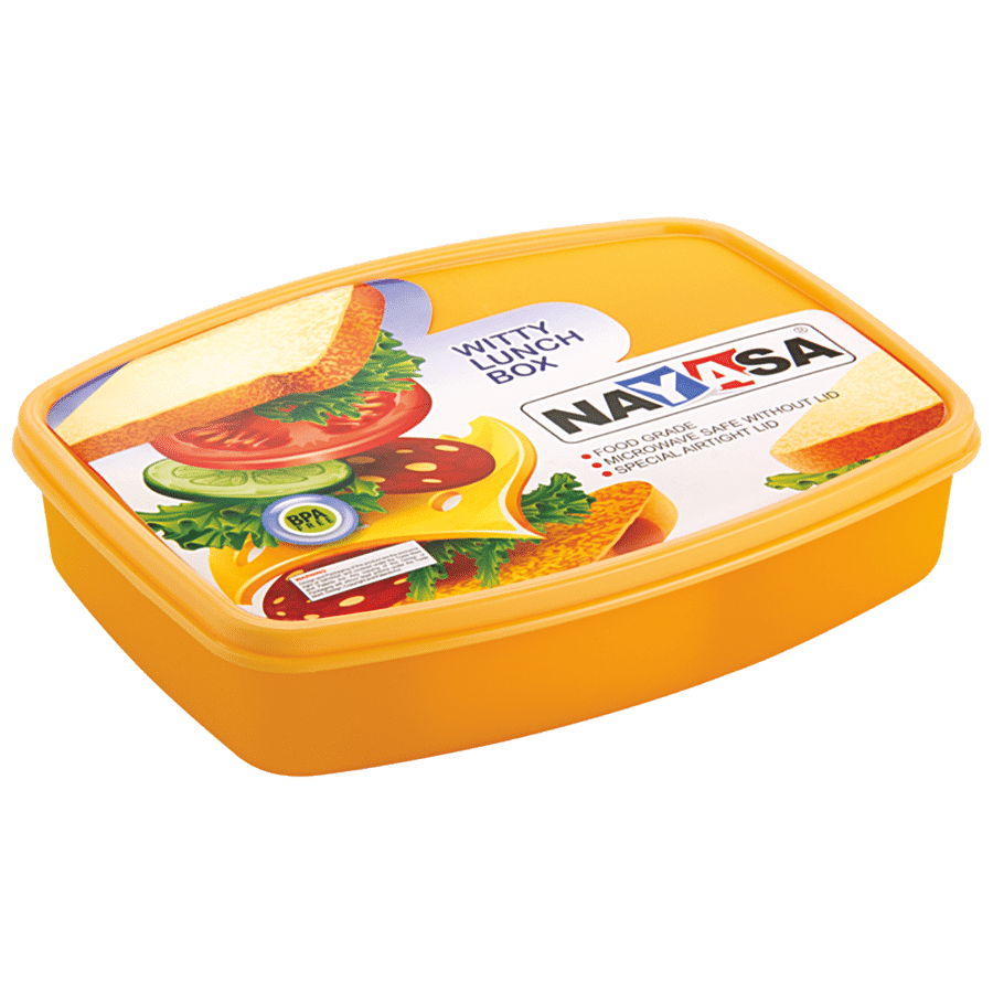 1pc Microwave Safe Transparent Plastic Lunch Box, Salad & Fruit Food  Container For Adults And Students