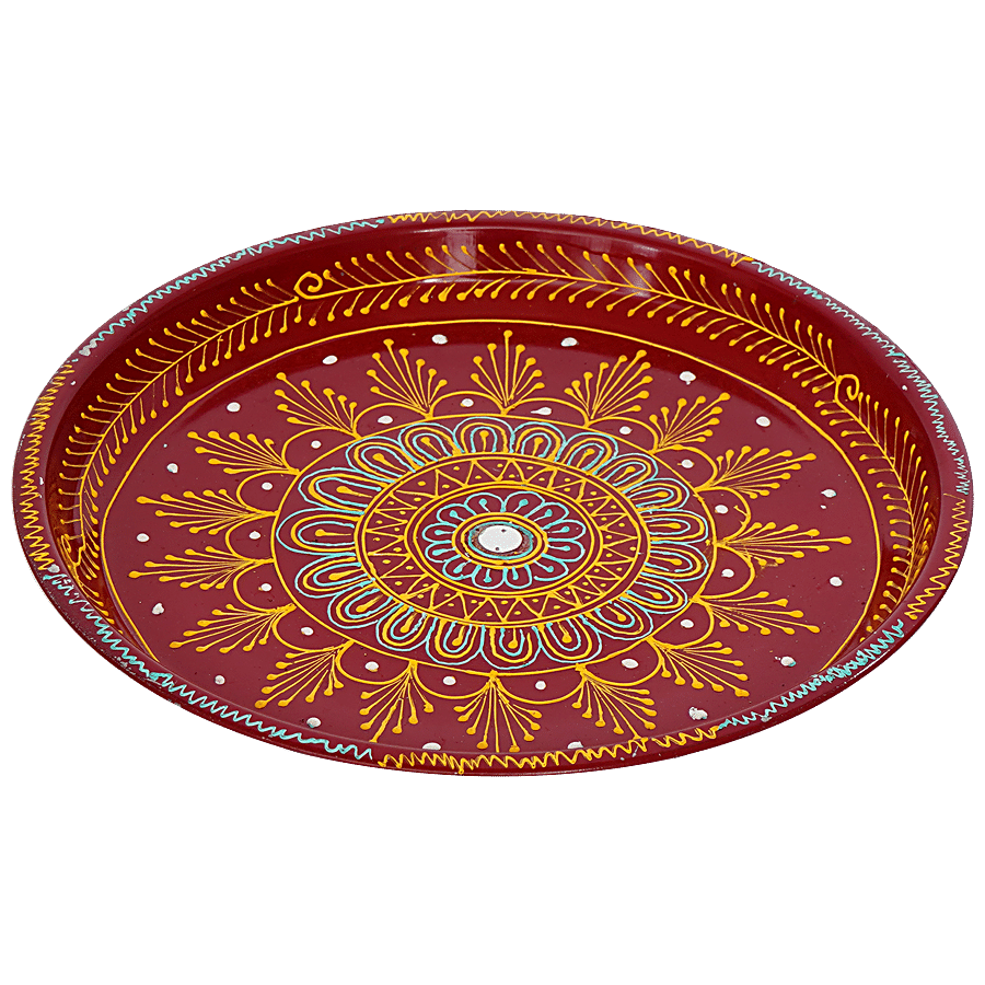 Buy HAZEL Shank Karma Brass Pooja Thali Brass For Prayer & Home Decor -  Royal Look Online at Best Price of Rs 319 - bigbasket