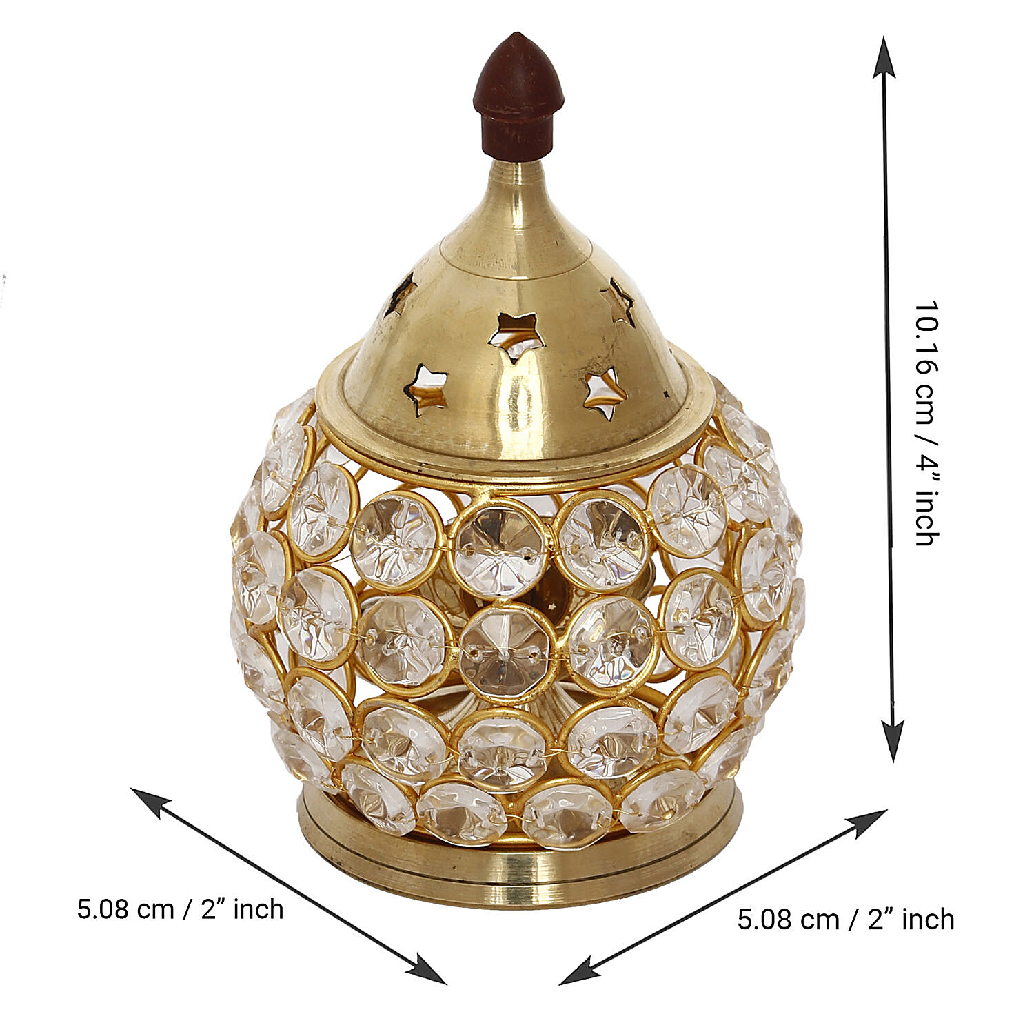 Buy THE HIMALAYAN RIVER Brass Fancy Kerala Akhand Diya Oil Lamp