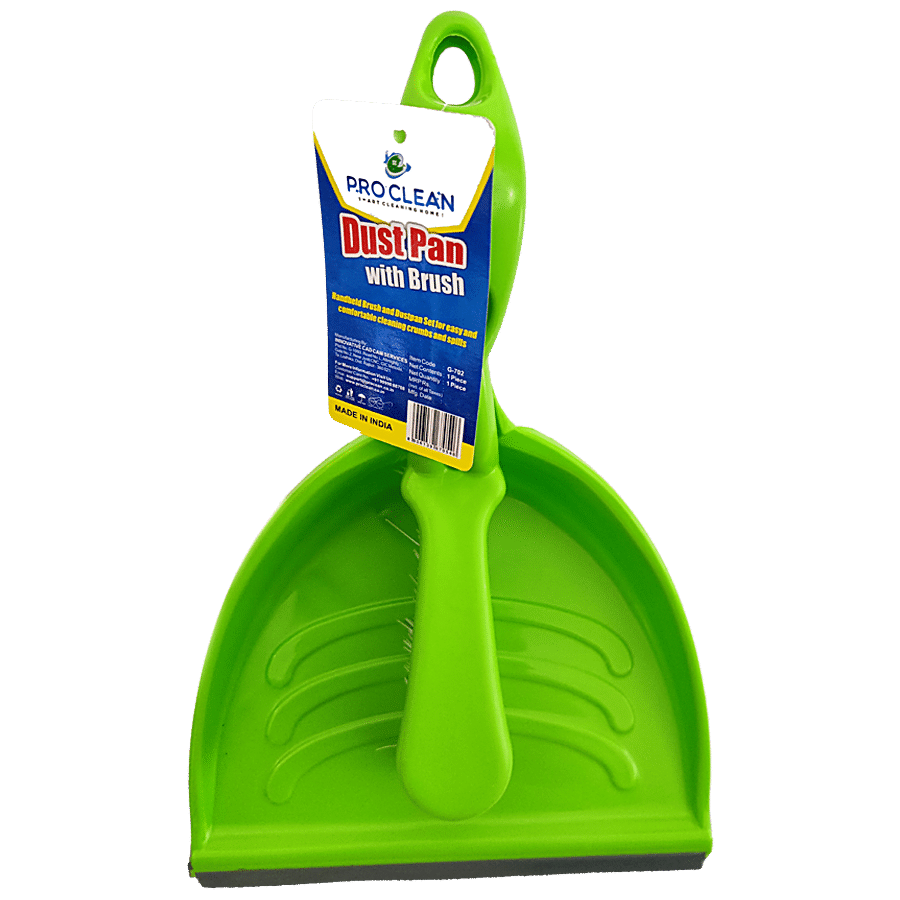RS PRO  RS PRO Green Dustpan & Brush for Cleaning with brush