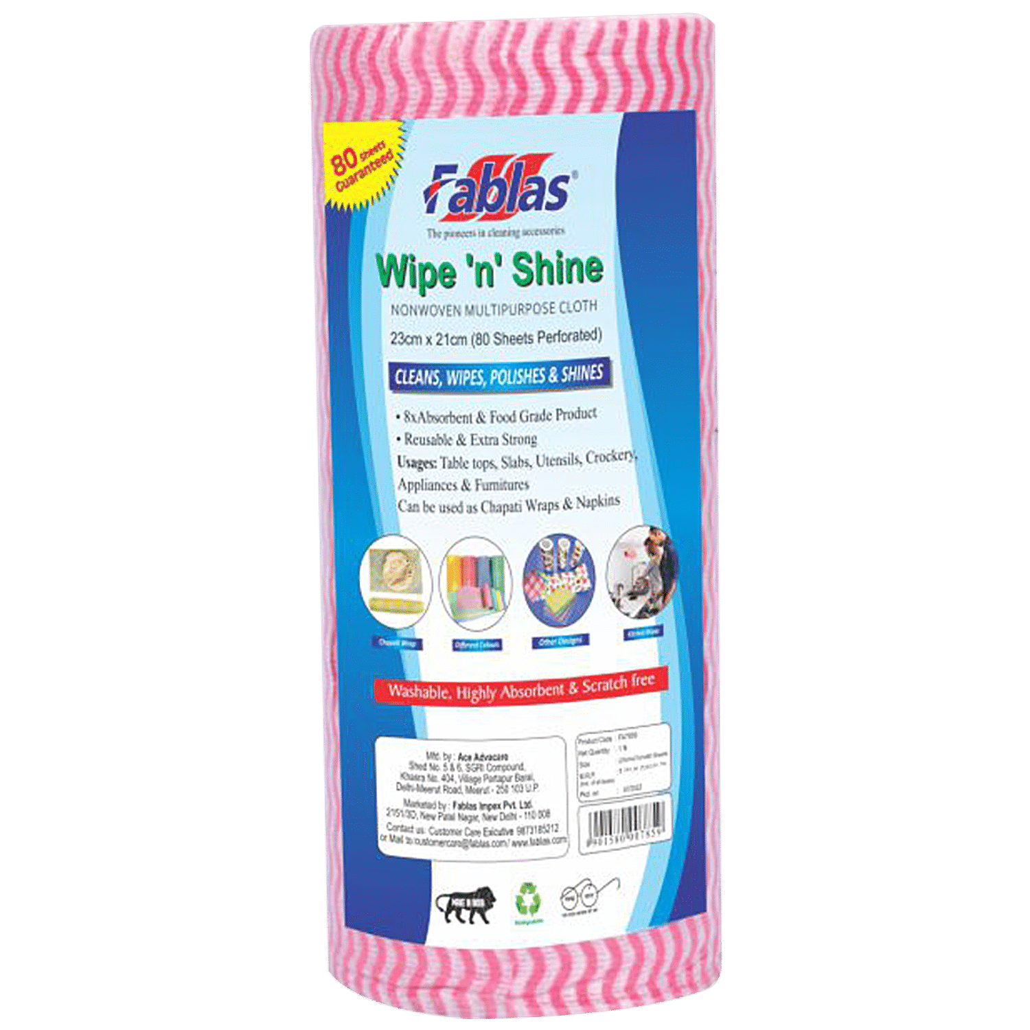 Kitchen Wipes 80pcs Per Pack, Disposable Cloths For Oil And Dust