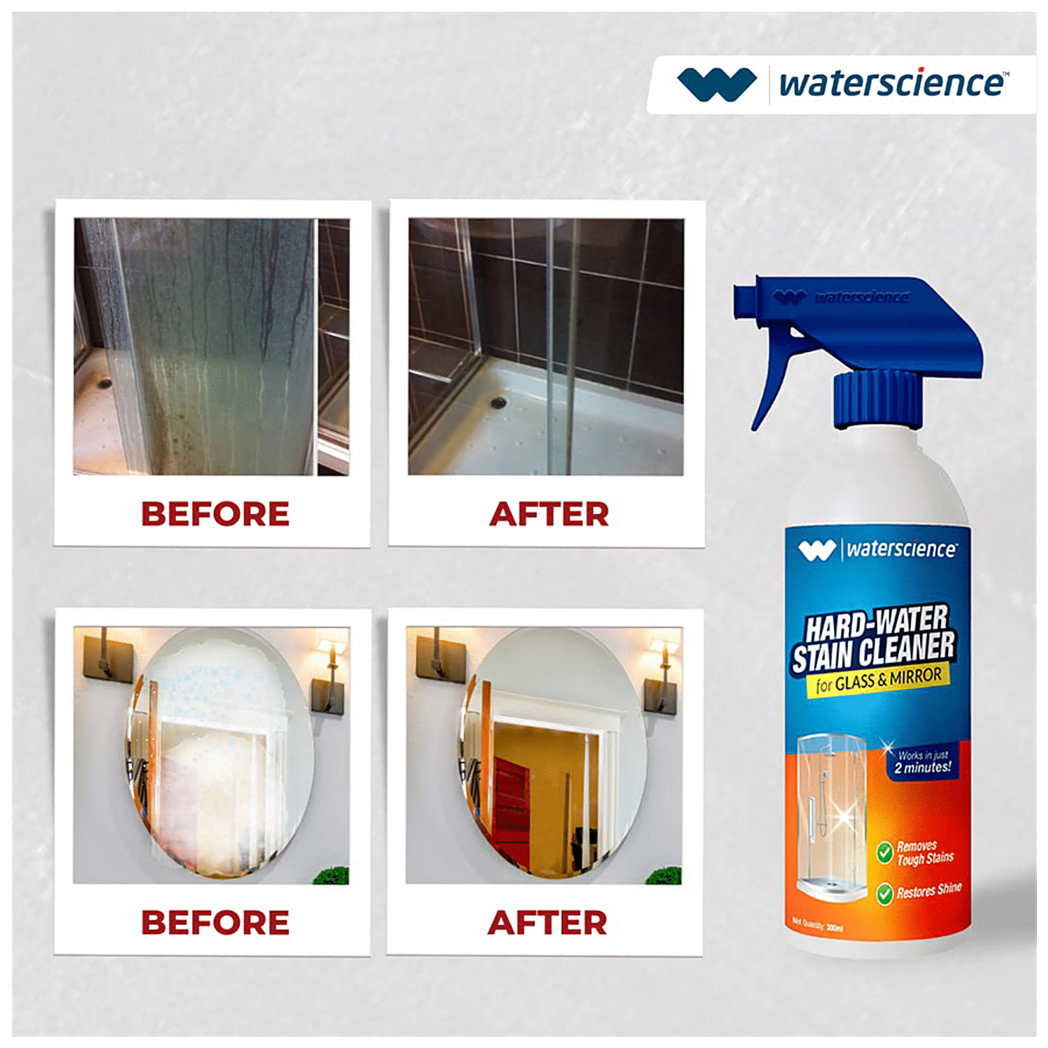 WaterScience - Hard-water Stain Remover for Glass 