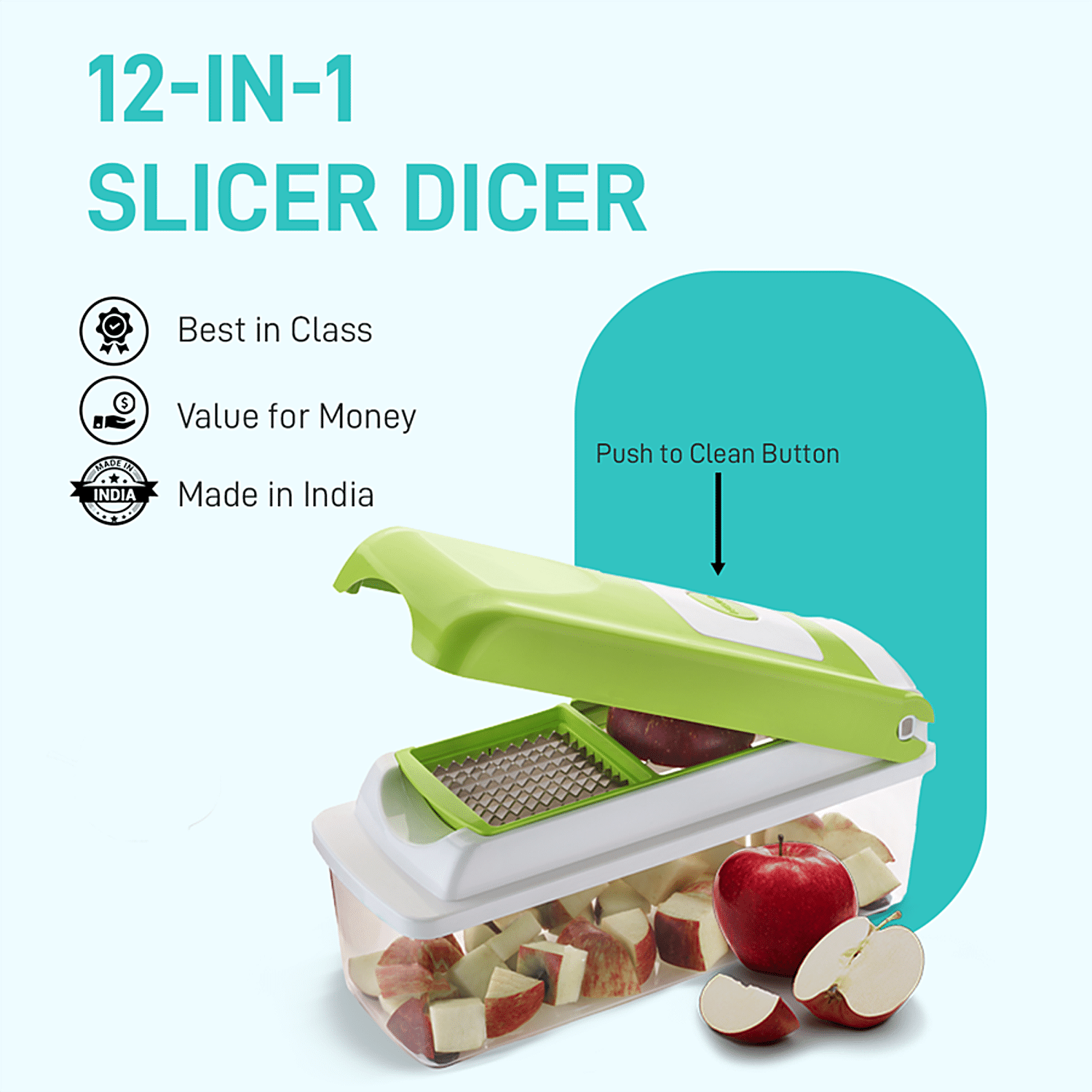 Buy flyfot Red And Black 6-In-1 Slicer And Vegetable And Fruit Chopper Set  Online at Best Prices in India - JioMart.