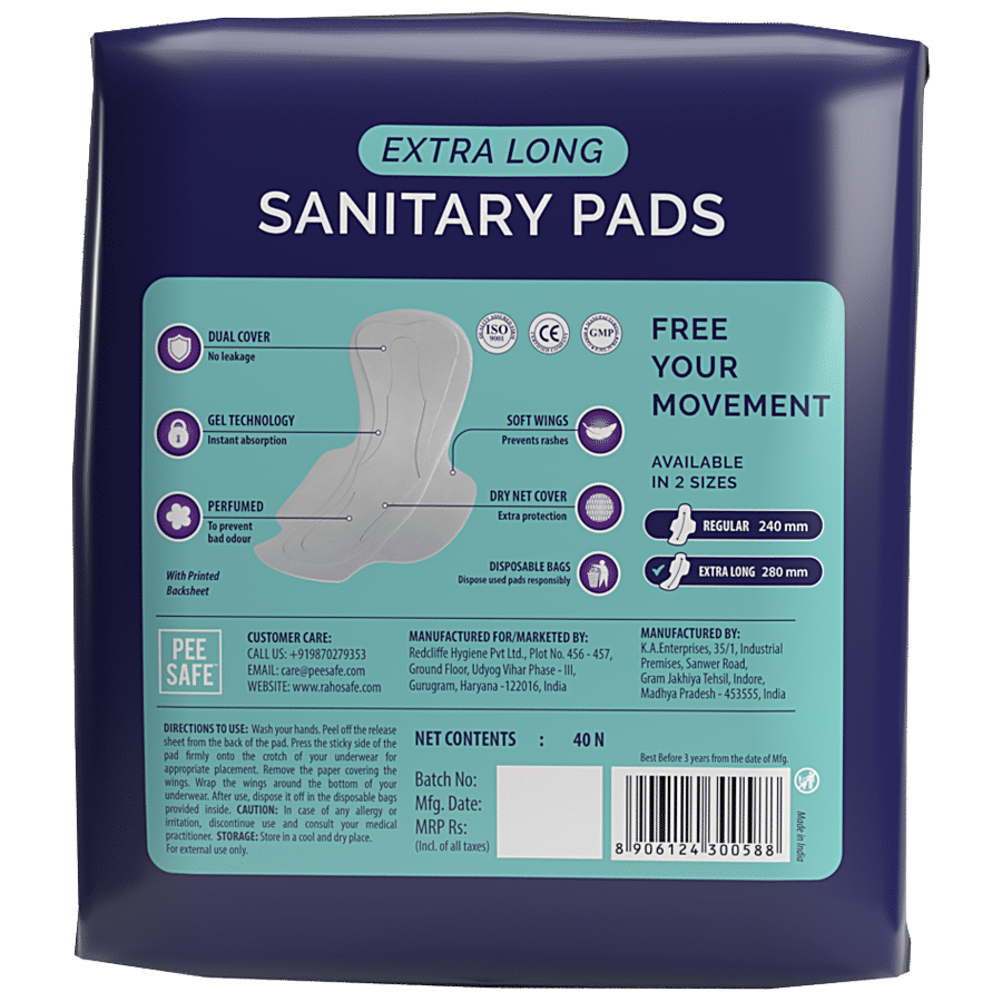 Pro Ease Extra Longer Sanitary Pads at Rs 21/pack, Kanpur