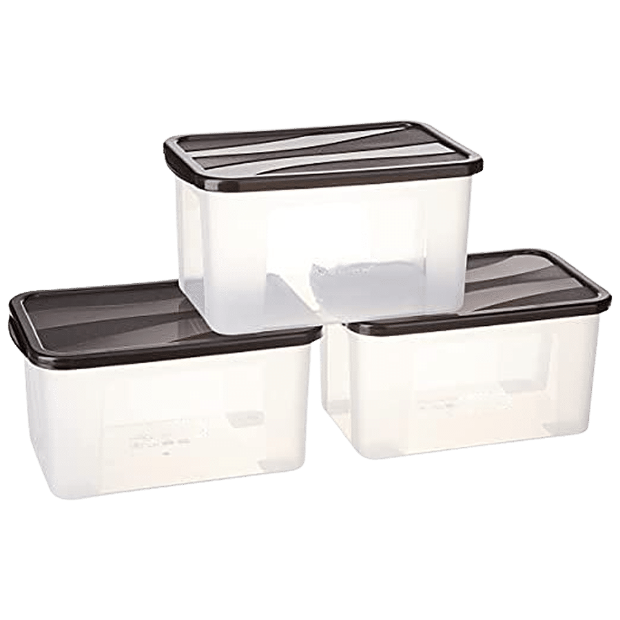 Buy YouBee Plastic Fridge Multi-Storage Container Box - With Lid, BPA Free,  Food Grade, Brown Lid Online at Best Price of Rs 379 - bigbasket