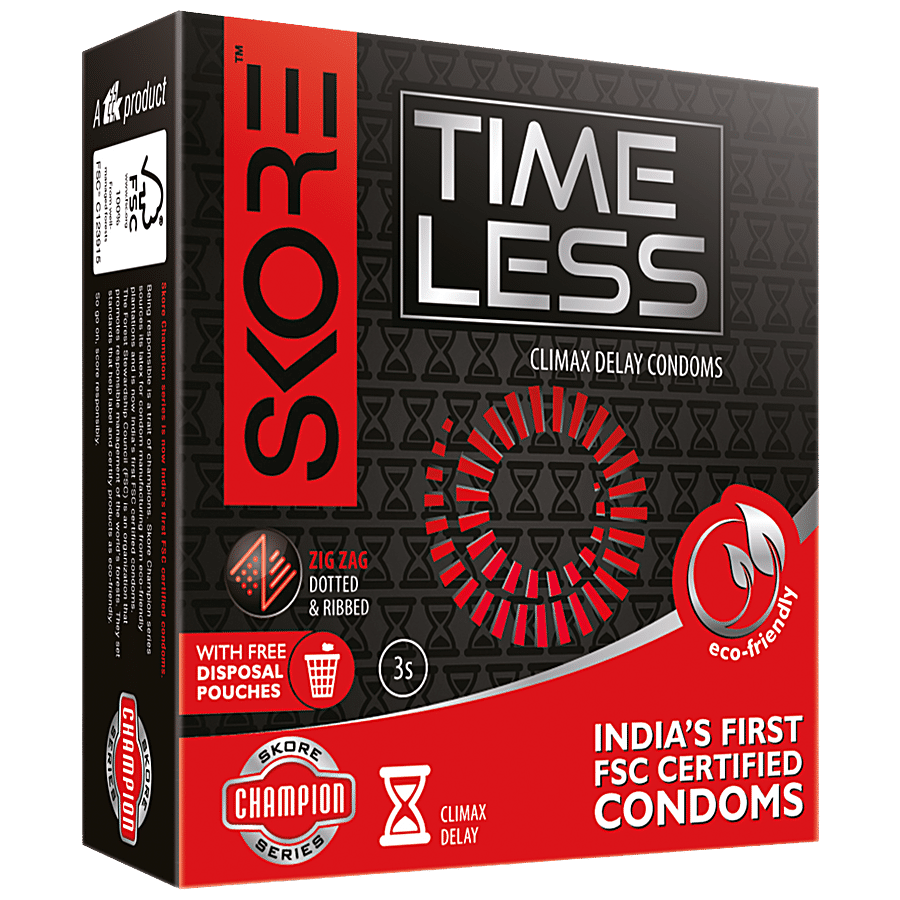Skore Timeless Climax Delay Condoms - Champion Series, 3 pcs