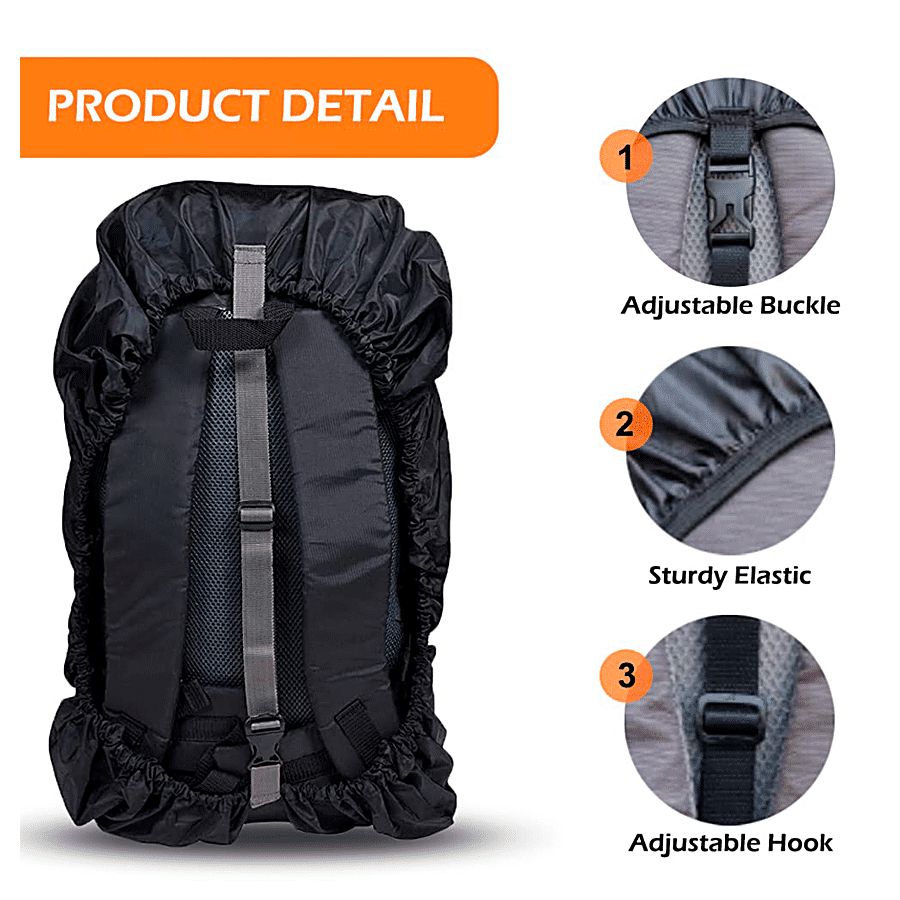 JBG Home Store Rain Cover - BP-45LTO60L, For Backpack Bags, Rubberized  Material, Elastic Adjustable, Black, 1 pc