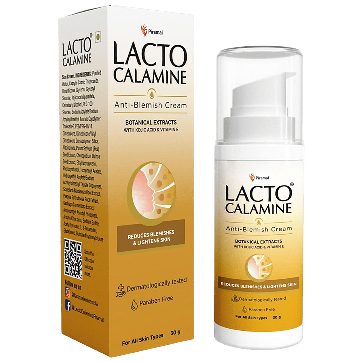 Buy Lacto Calamine Anti Blemish Cream Kojic Acid Vitamin E