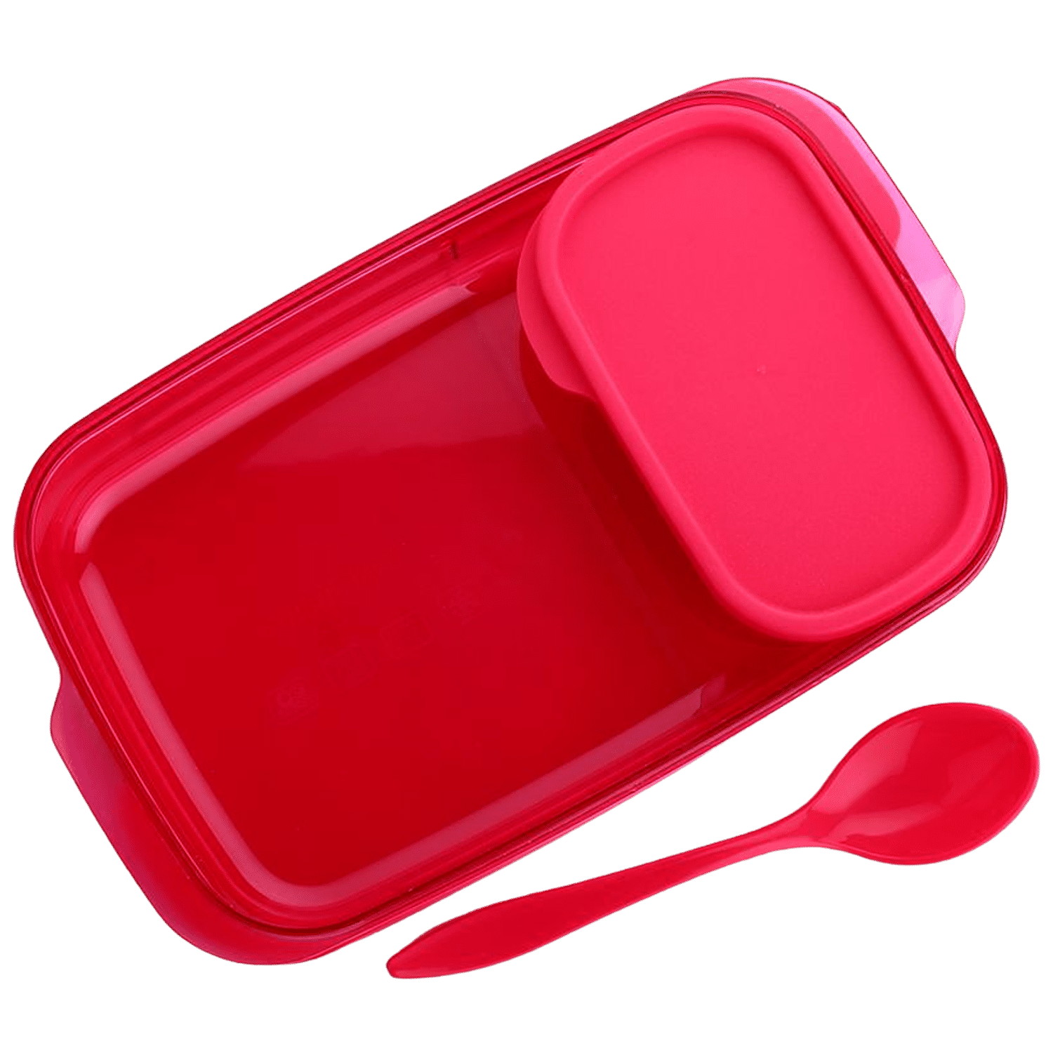 Buy YouBee Lunch/Tiffin Box, Plastic For School, Office With Spoon & Side  Container, For Adults & Kids - Pink Online at Best Price of Rs 199 -  bigbasket