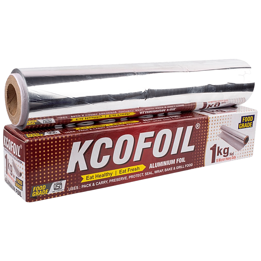 Kcofoil KCOFOIL Aluminum Foil Roll Paper 18Micron 400G+100G Free Pack of 1 Aluminium  Foil Price in India - Buy Kcofoil KCOFOIL Aluminum Foil Roll Paper 18Micron  400G+100G Free Pack of 1 Aluminium