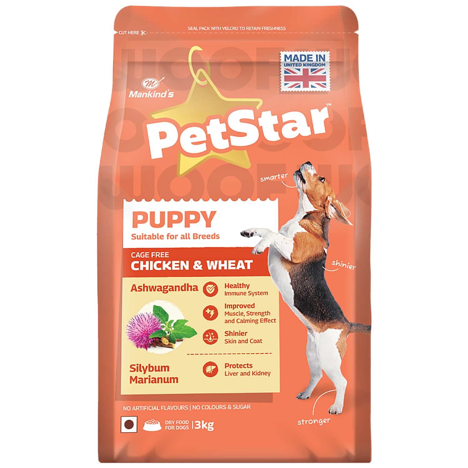 Buy Mankind s Petstar Dry Dog Food Chicken Wheat For All