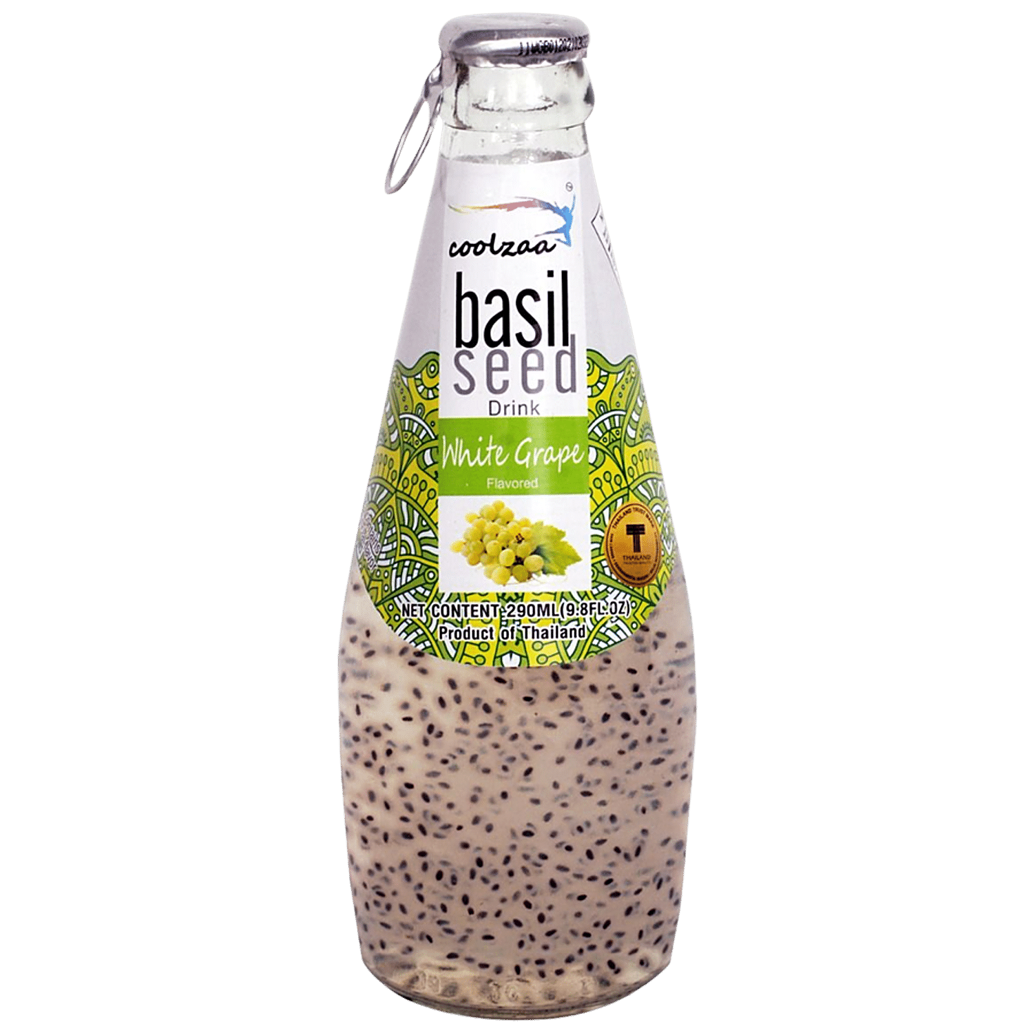 Coolzaa White Grape Basil Seed Drink 290 ml